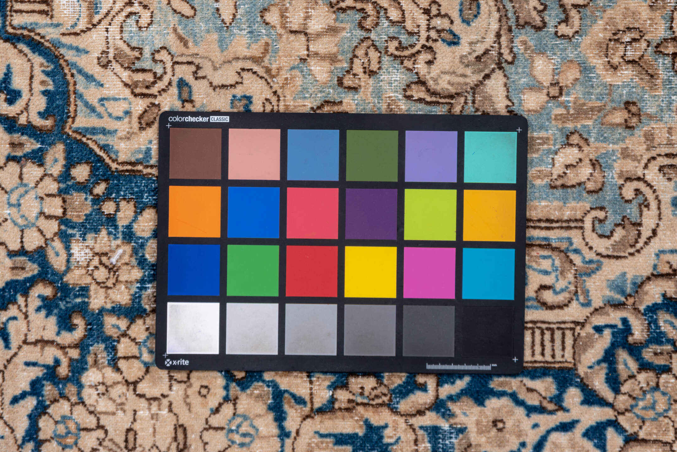 9' x 15' one-of-a-kind handmade vintage Kerman rug. Color palette: blue, brown, fiord, gainsboro, gray, light gray