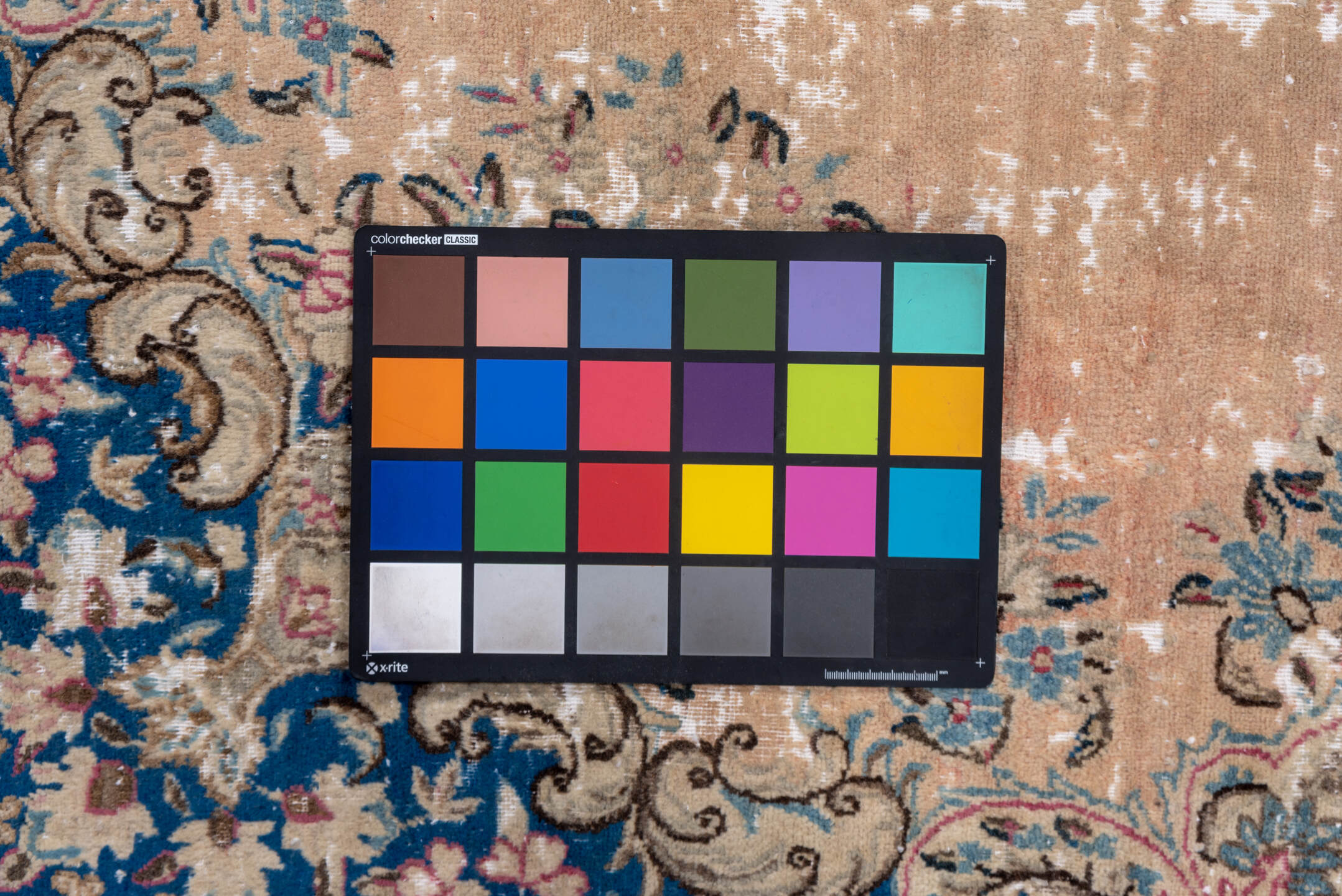 8' x 12' one-of-a-kind handmade vintage Kerman large size rug. Color palette: blue, brown, fiord, gray, off-white, orange