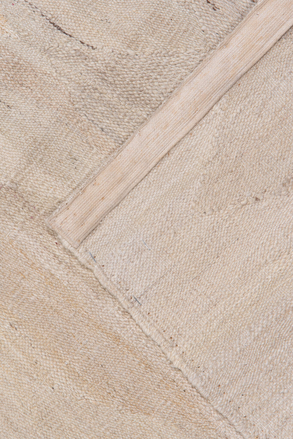 9' x 13' one-of-a-kind handmade vintage Kilim large size rug. Color palette: beige, ivory, taupe, sand, greige, gray