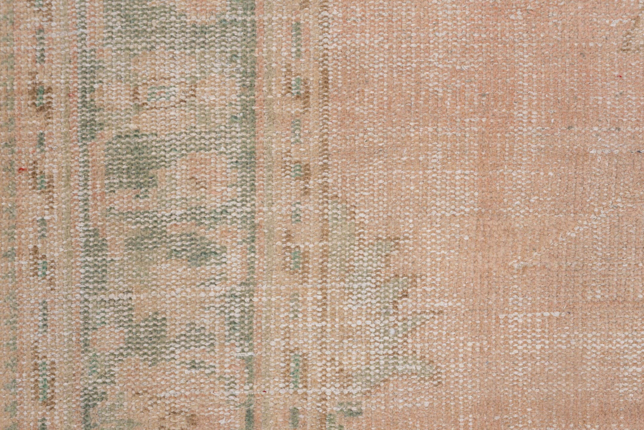 5' x 9' one-of-a-kind handmade vintage Sparta medium size rug. Color palette: blush, ivory, sage, cream, taupe, pink, green