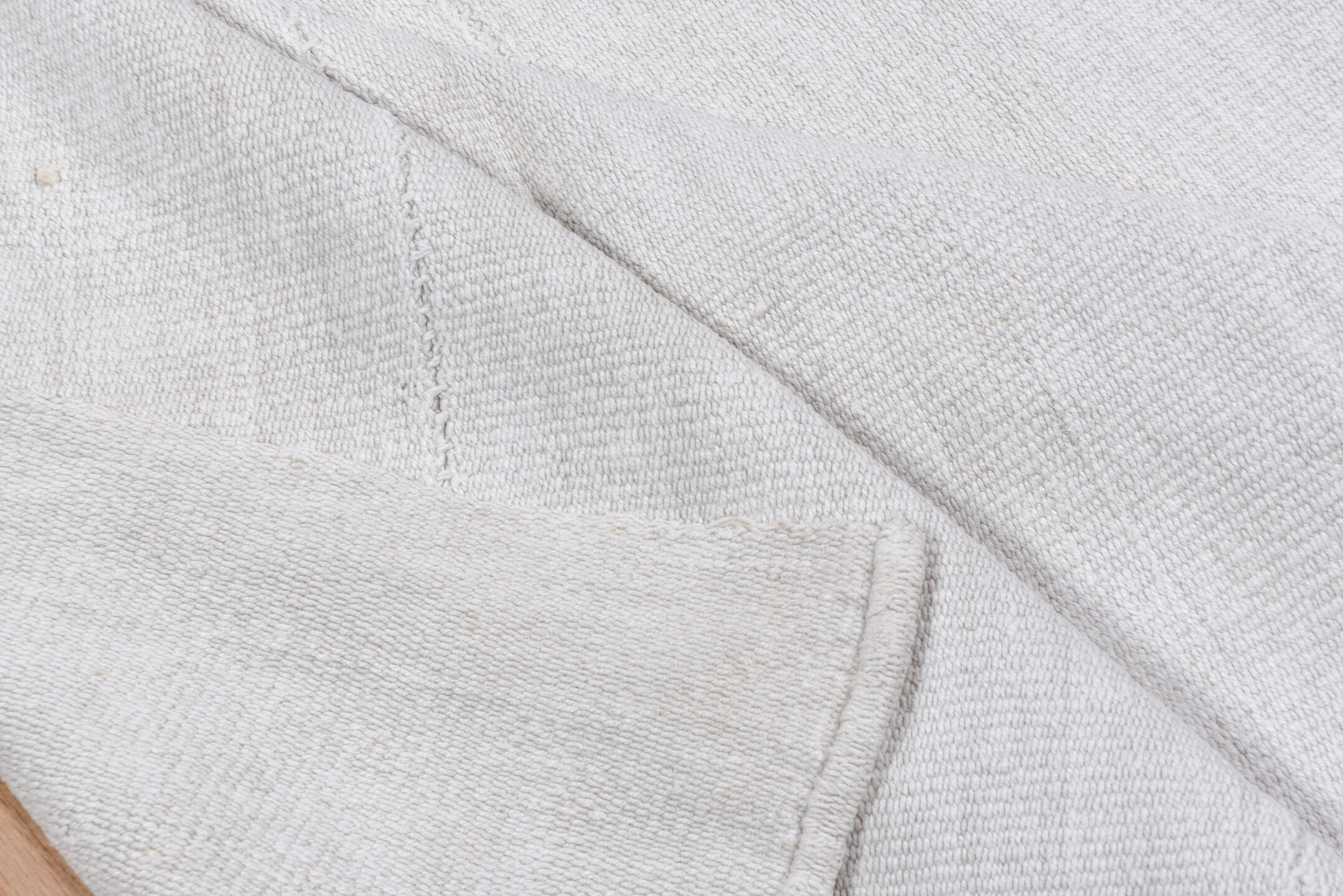 6' x 8' one-of-a-kind handmade vintage Hemp Kilim medium size rug. Color palette: blue, brown, gainsboro, gray, light gray