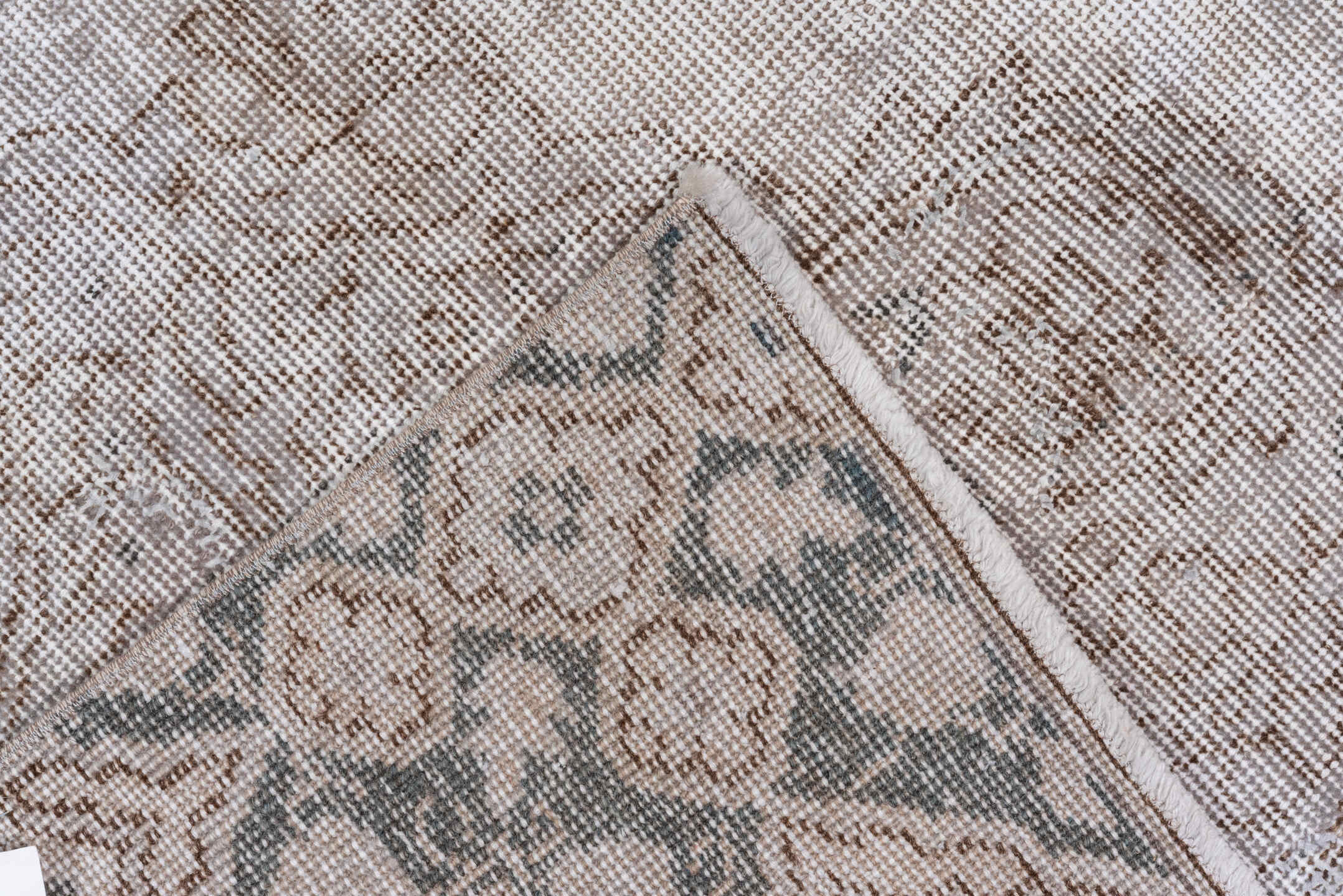 7' x 10' one-of-a-kind handmade antique Sparta large size rug. Color palette: ivory, taupe, stone, gray, greige, beige