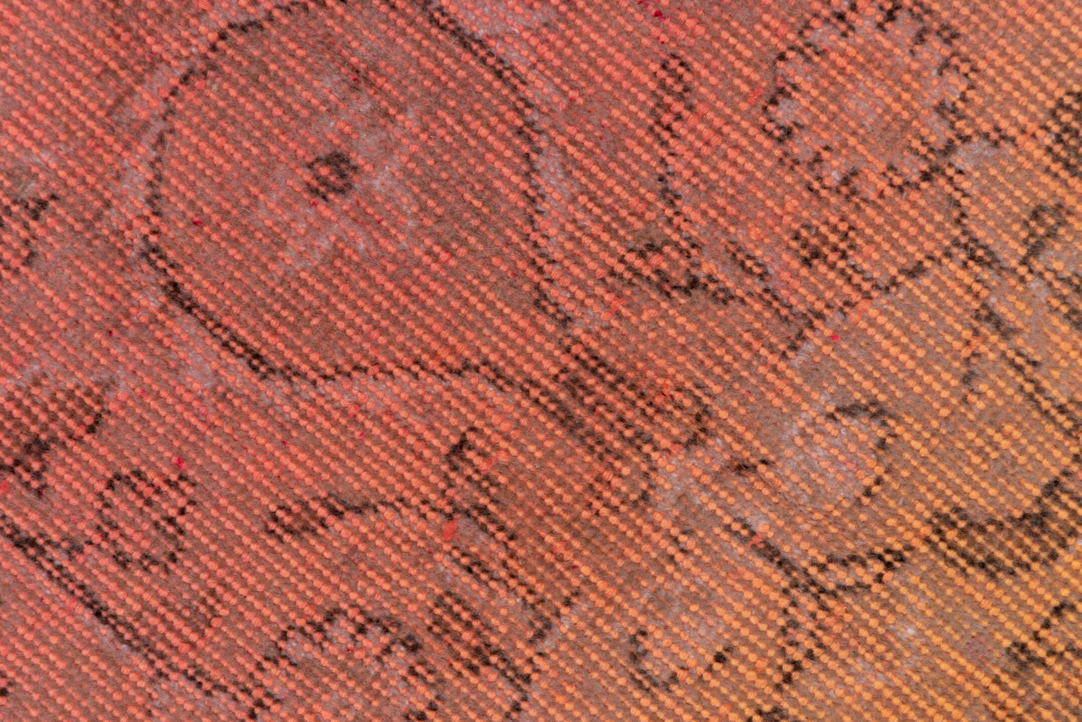 5' x 9' one-of-a-kind handmade vintage Sparta medium size rug. Color palette: brown, off-white, orange, pink, red