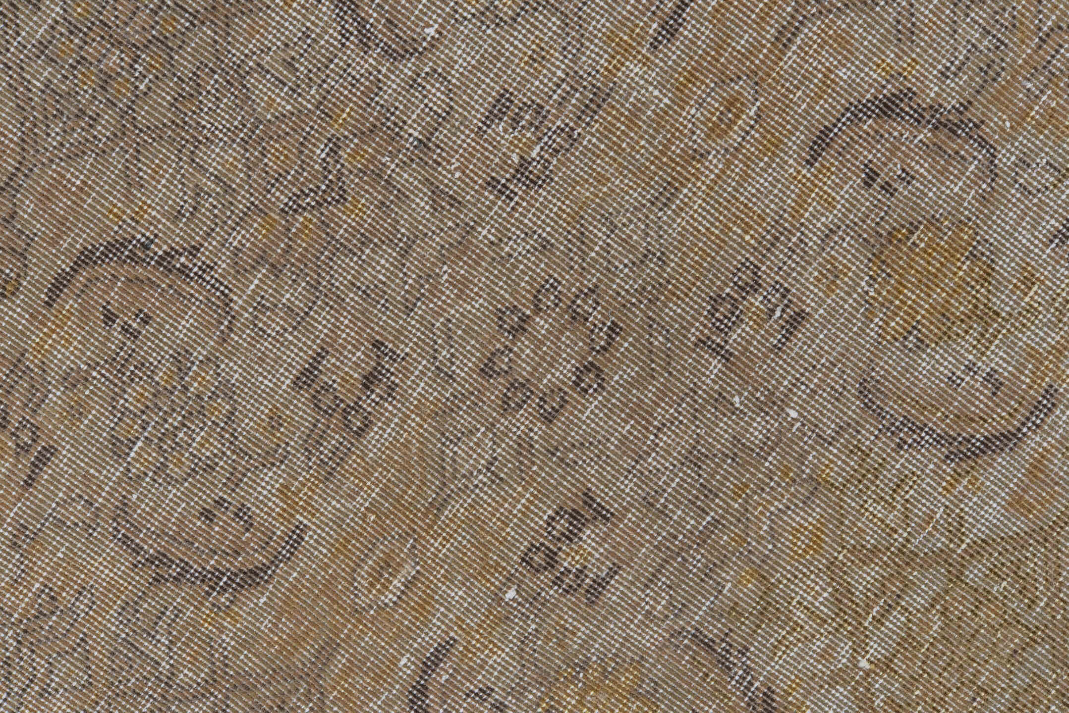 4' x 12' one-of-a-kind handmade vintage Sivas runner rug. Color palette: brown, gray, light gray, off-white, snow, white