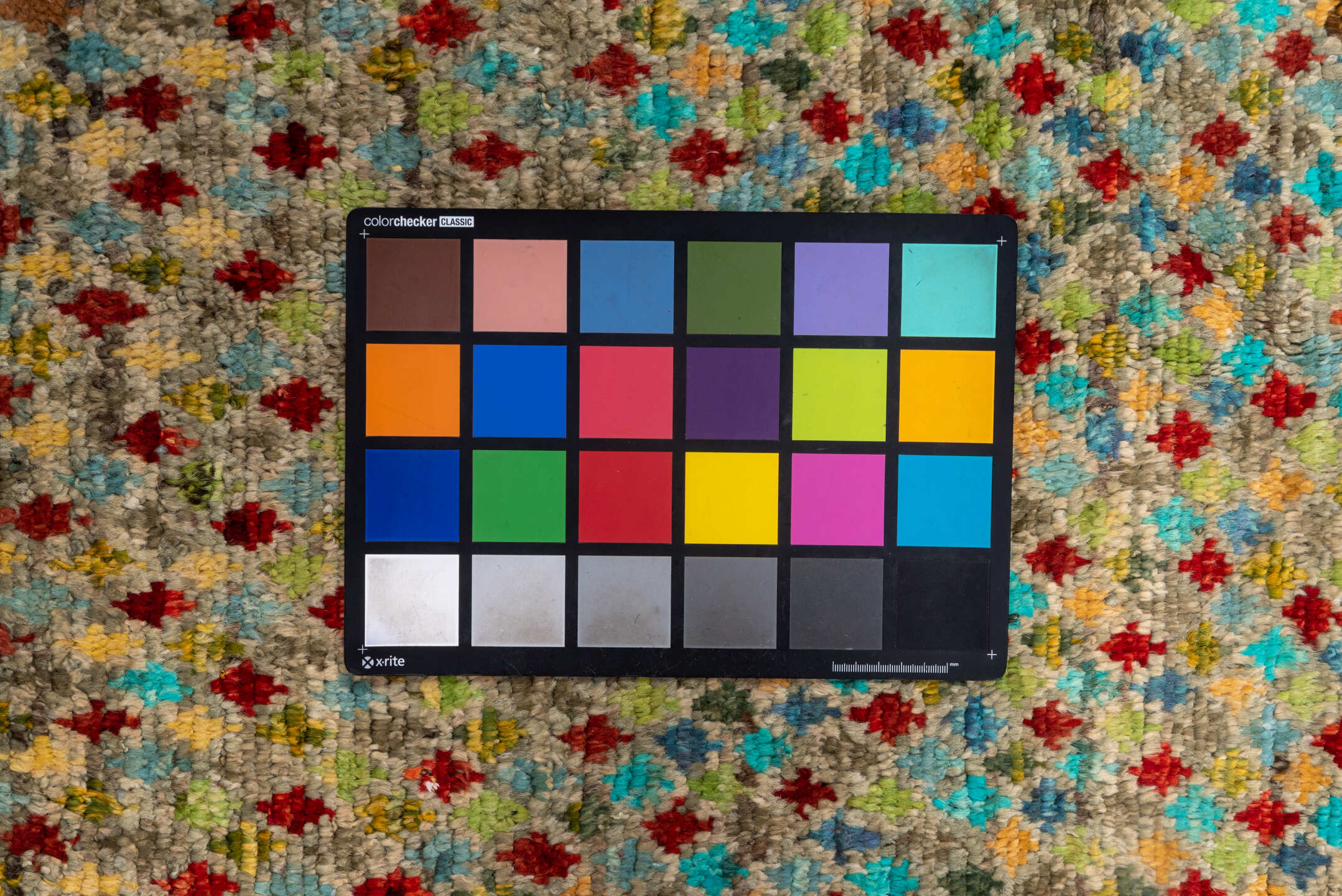 3' x 4' one-of-a-kind handmade vintage Gabbe small size rug. Color palette: taupe, turquoise, rust, gold, crimson, sage