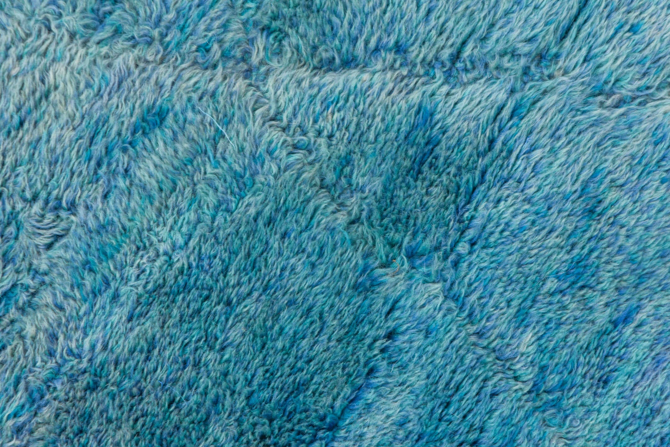 2' x 13' one-of-a-kind handmade vintage Moroccan runner rug. Color palette: aqua, sky blue, turquoise, ivory, teal