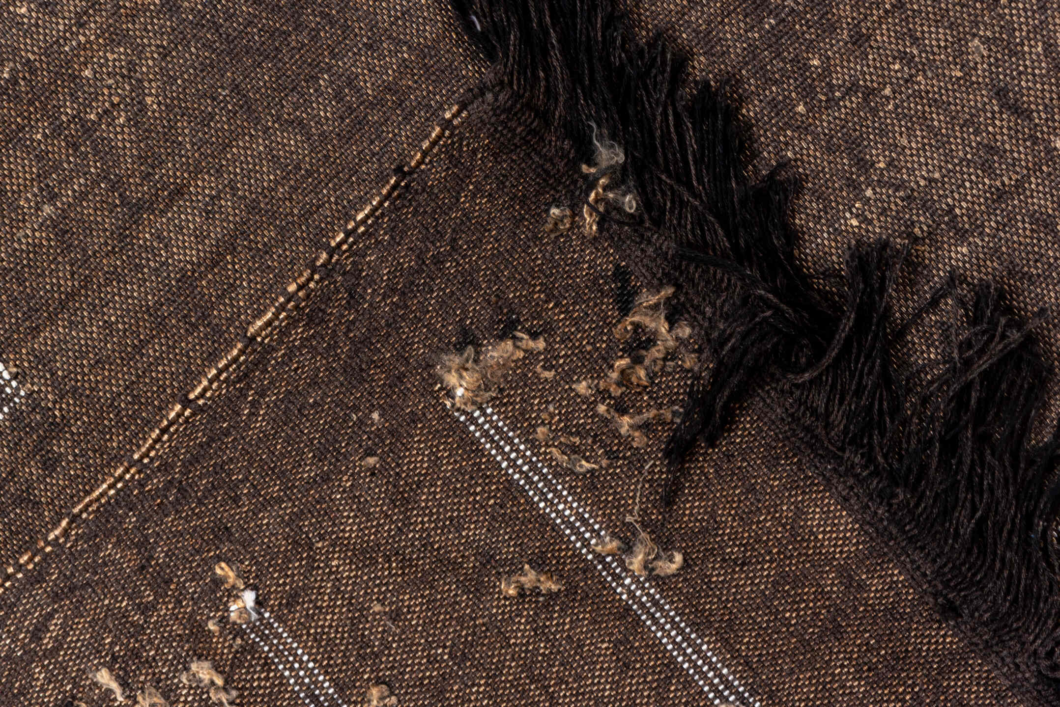 5' x 8' one-of-a-kind handmade vintage Cactus Kilim medium size rug. Color palette: brown, taupe, ivory, blush, ochre, slate