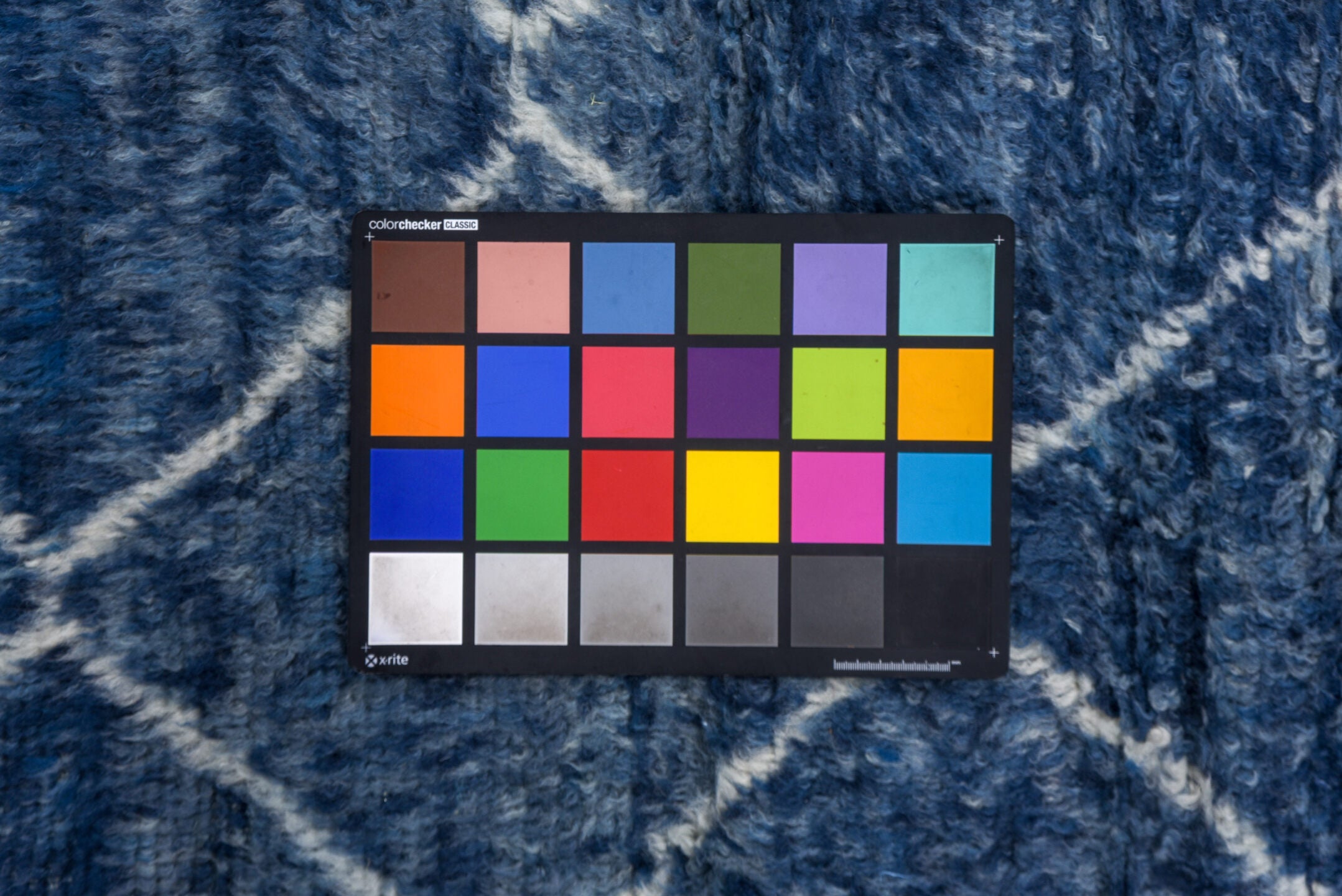 7' x 10' one-of-a-kind handmade vintage Moroccan large size rug. Color palette: arapawa, blue, dark gray, gray, light blue