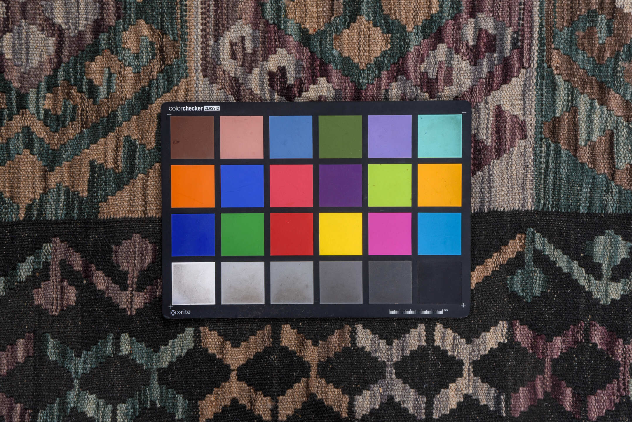 6' x 10' one-of-a-kind handmade vintage Kilim large size rug. Color palette: black, brown, charcoal, dim gray, gray, pink