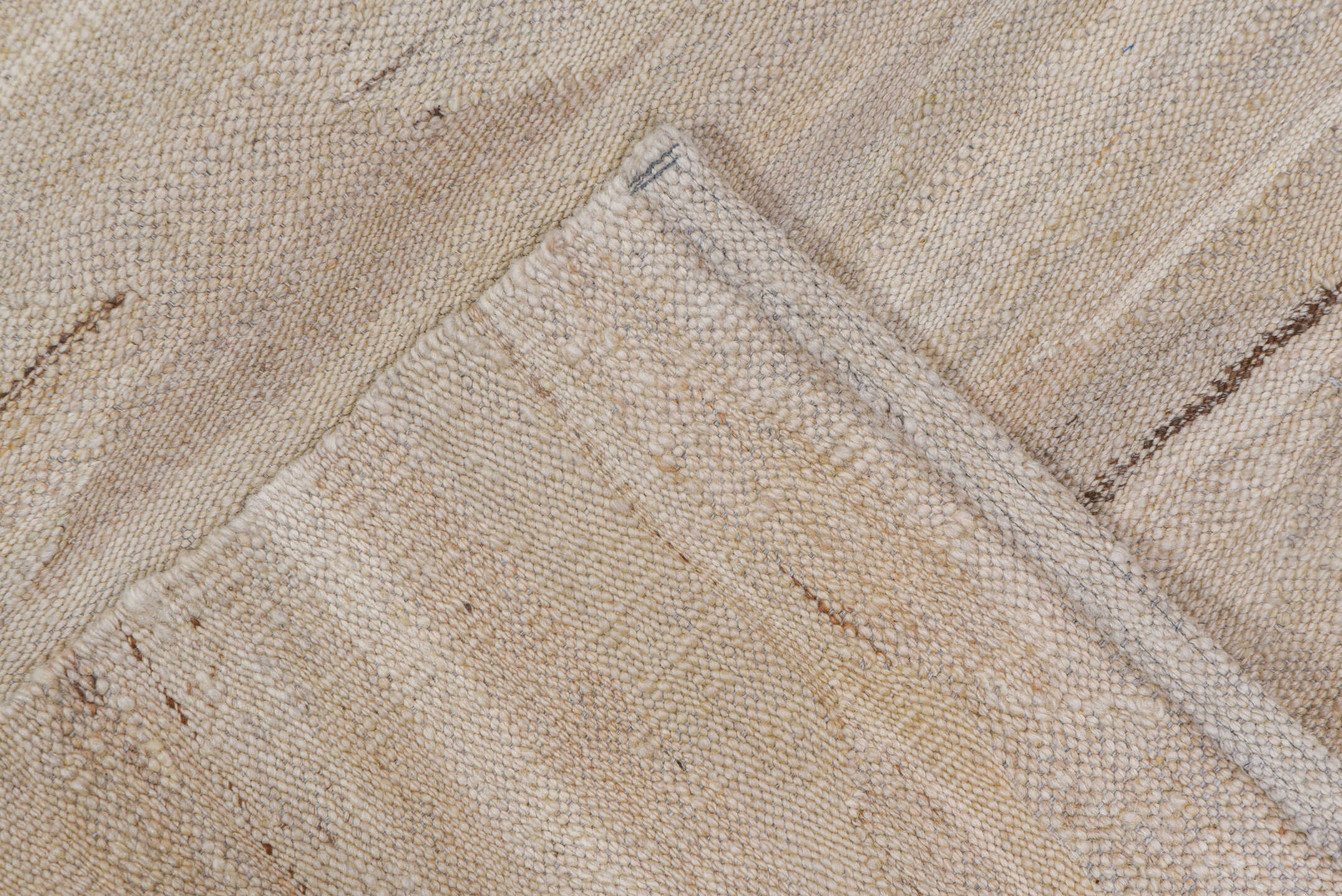 2' x 10' one-of-a-kind handmade vintage Kilim runner rug. Color palette: ivory, beige, taupe, camel, greige, charcoal, gray