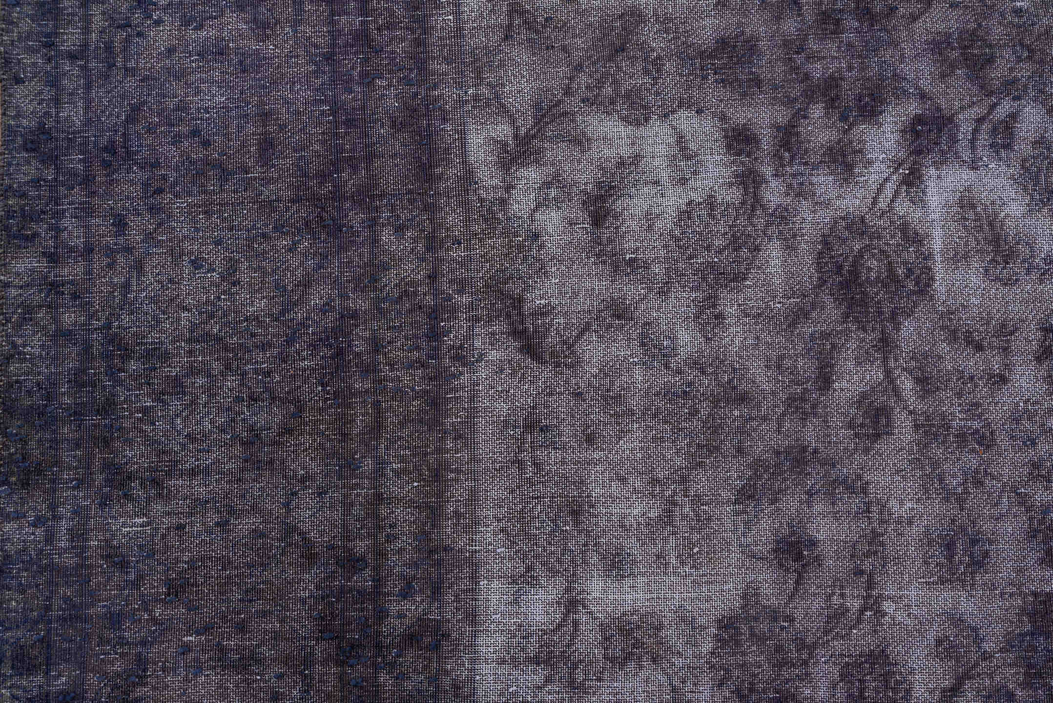 9' x 13' one-of-a-kind handmade vintage Sparta large size rug. Color palette: violet, lavender, charcoal, taupe, ivory, pink