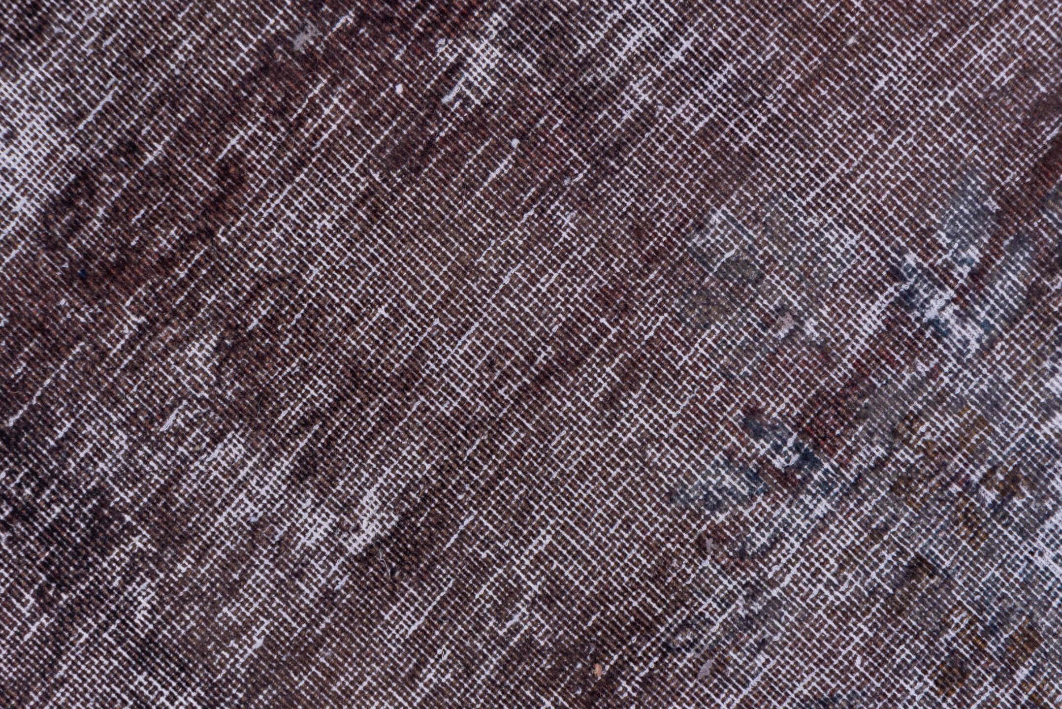 9' x 13' one-of-a-kind handmade vintage Distressed large size rug. Color palette: plum, charcoal, ivory, taupe, slate, rose