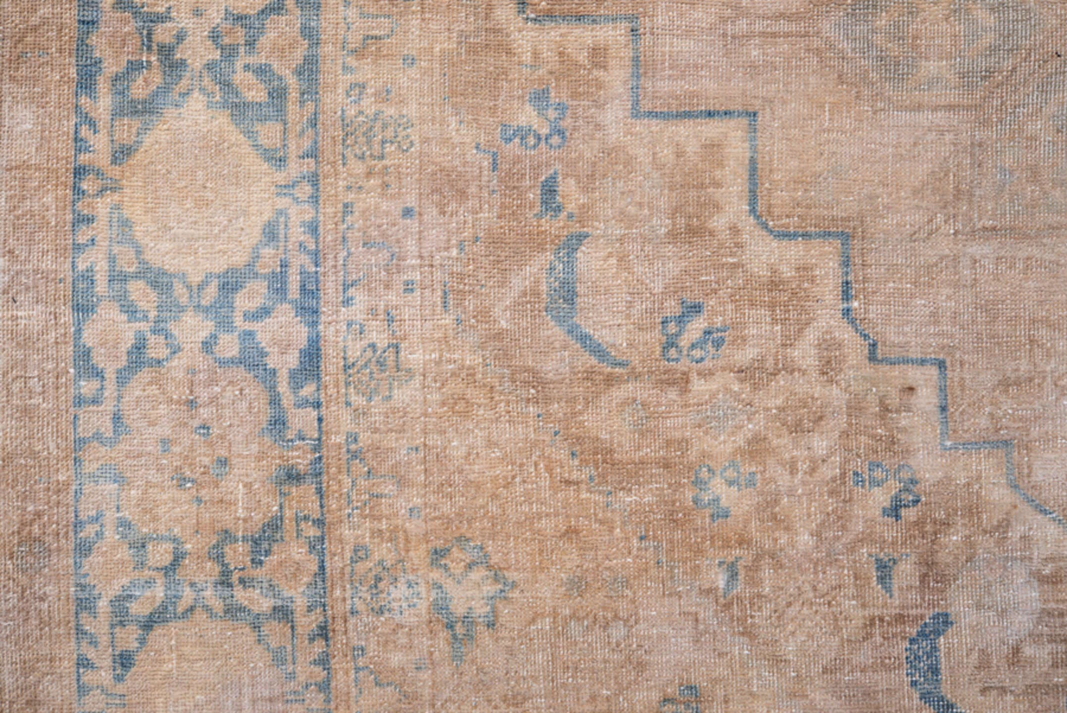 4' x 6' one-of-a-kind handmade antique Tabriz small size rug. Color palette: beige, powder_blue, ivory, camel, taupe
