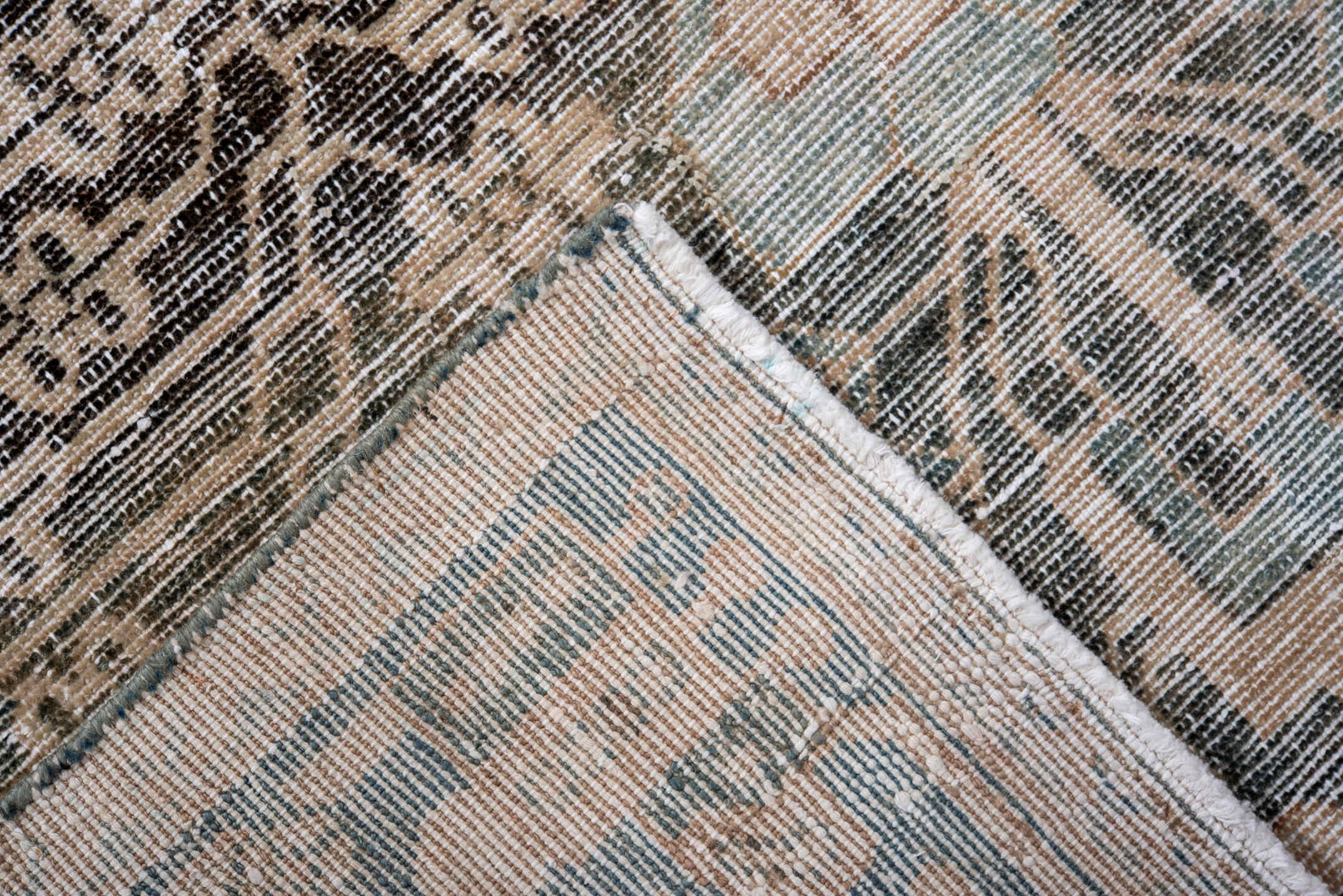 4' x 6' one-of-a-kind handmade antique Malayer small size rug. Color palette: ivory, sky blue, taupe, charcoal, beige, camel