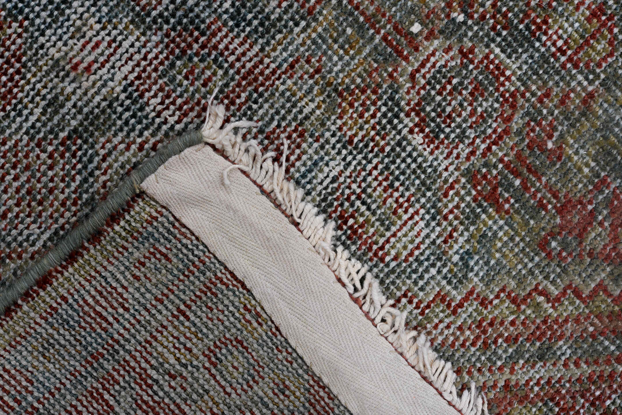 4' x 6' one-of-a-kind handmade antique Mahal small size rug. Color palette: rust, teal, ivory, rose, sage, taupe, burgundy