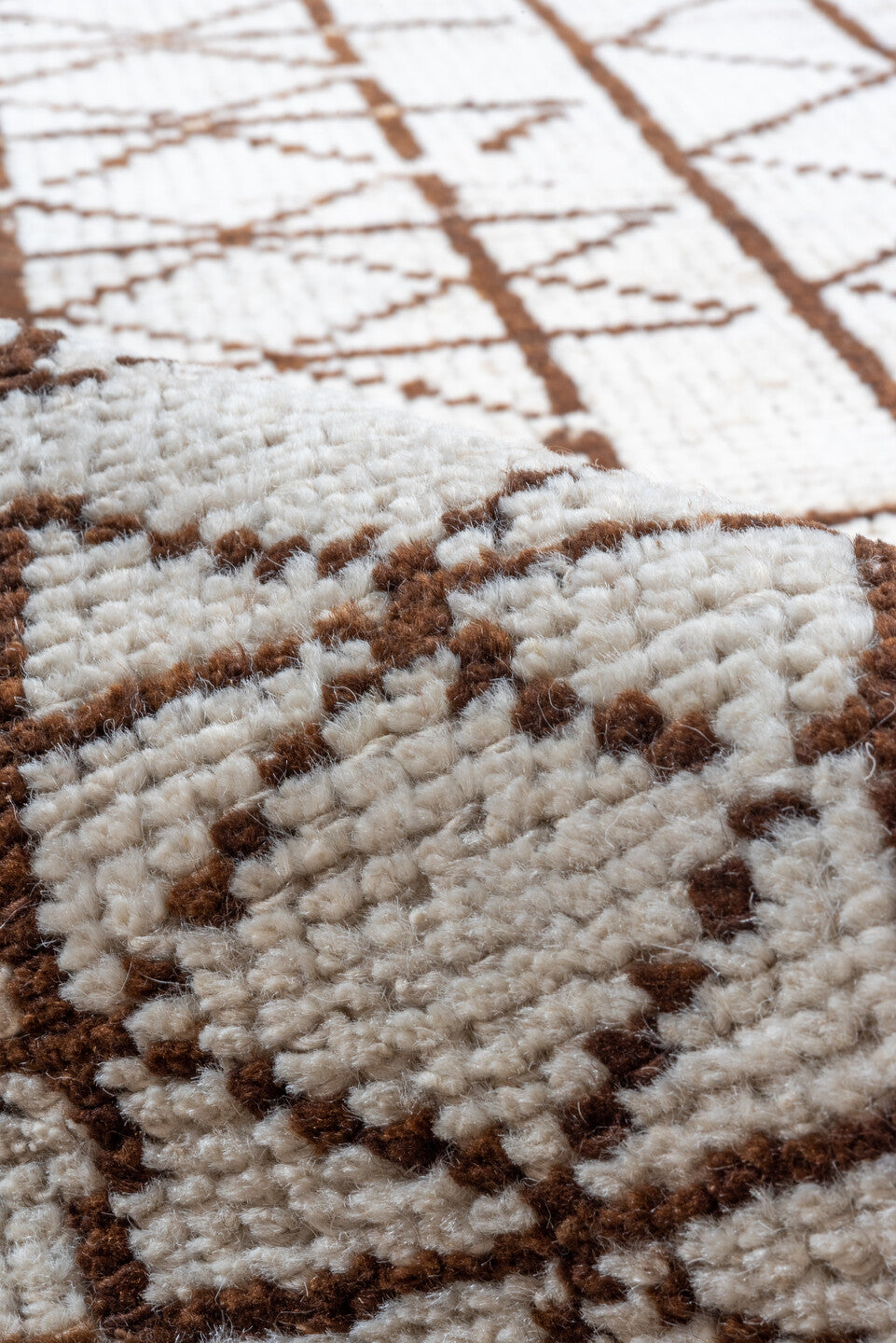 2' x 12' one-of-a-kind handmade vintage Kars runner rug. Color palette: brown, gainsboro, gray, light gray, off-white, snow