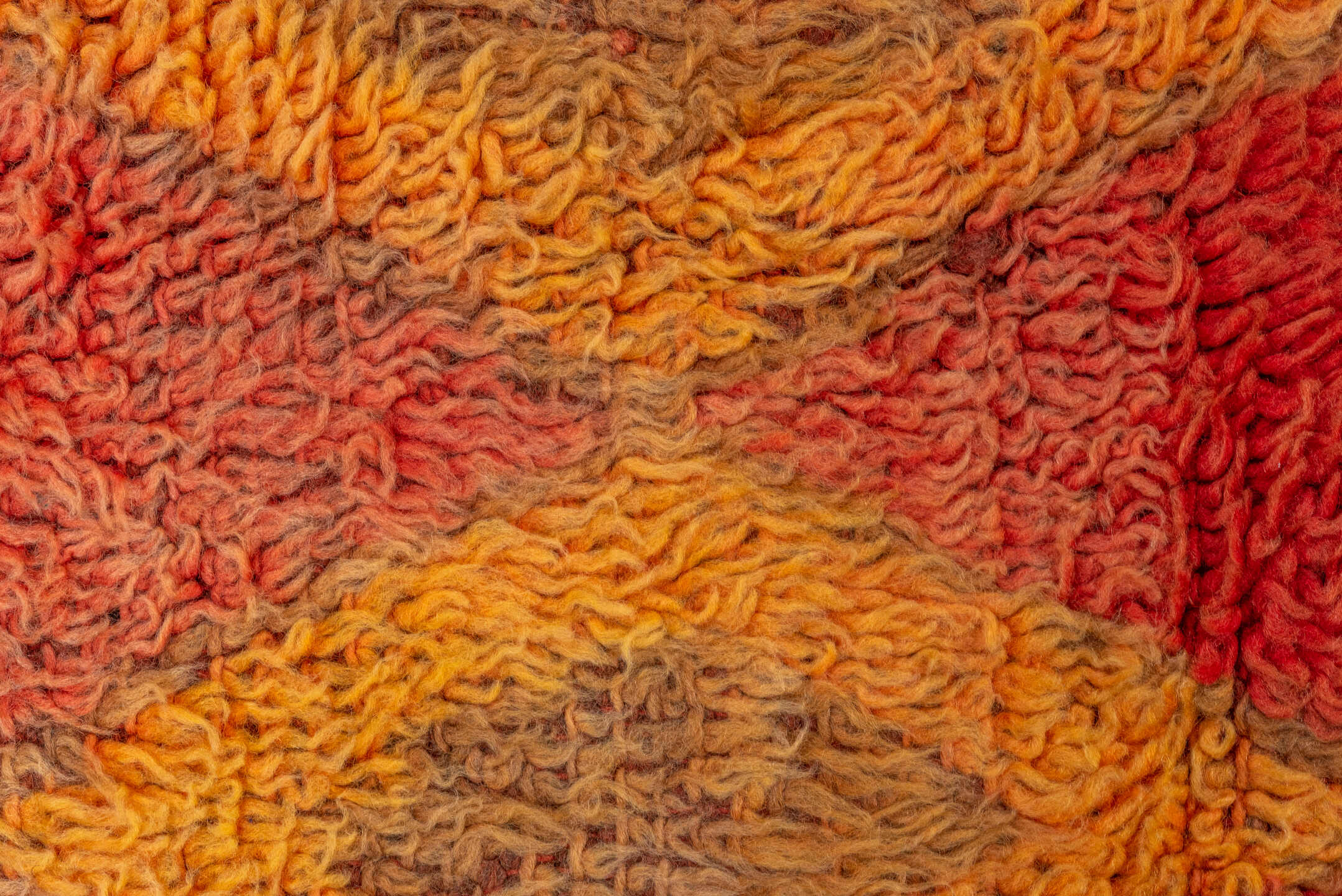 3' x 10' one-of-a-kind handmade vintage Moroccan runner rug. Color palette: brown, maroon, orange, pink, red, sienna