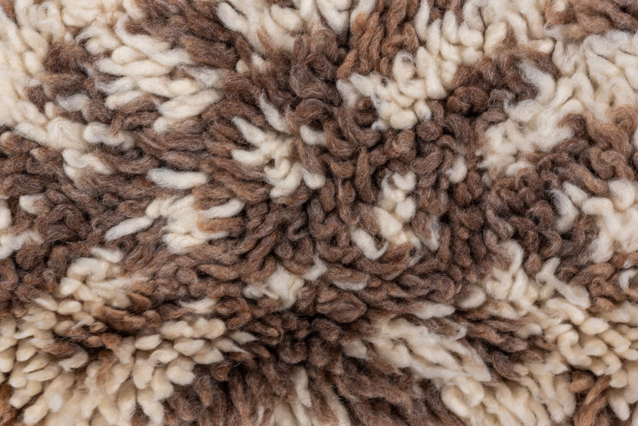 3' x 7' one-of-a-kind handmade vintage Moroccan rug. Color palette: ivory, brown, taupe, cream, beige, gray