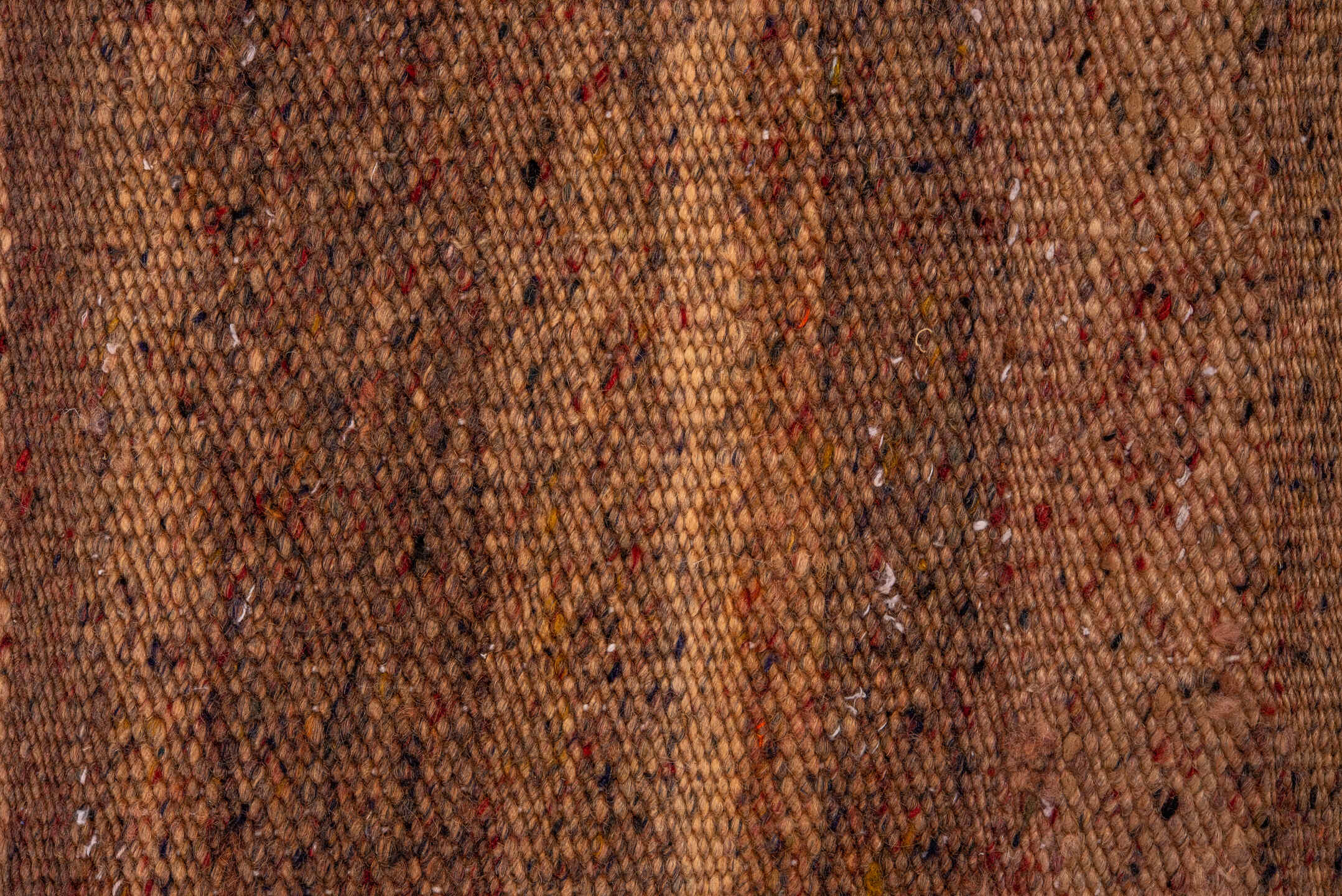 4' x 13' one-of-a-kind handmade antique Kilim runner rug. Color palette: brown, taupe, camel, rose, mahogany, beige, gray