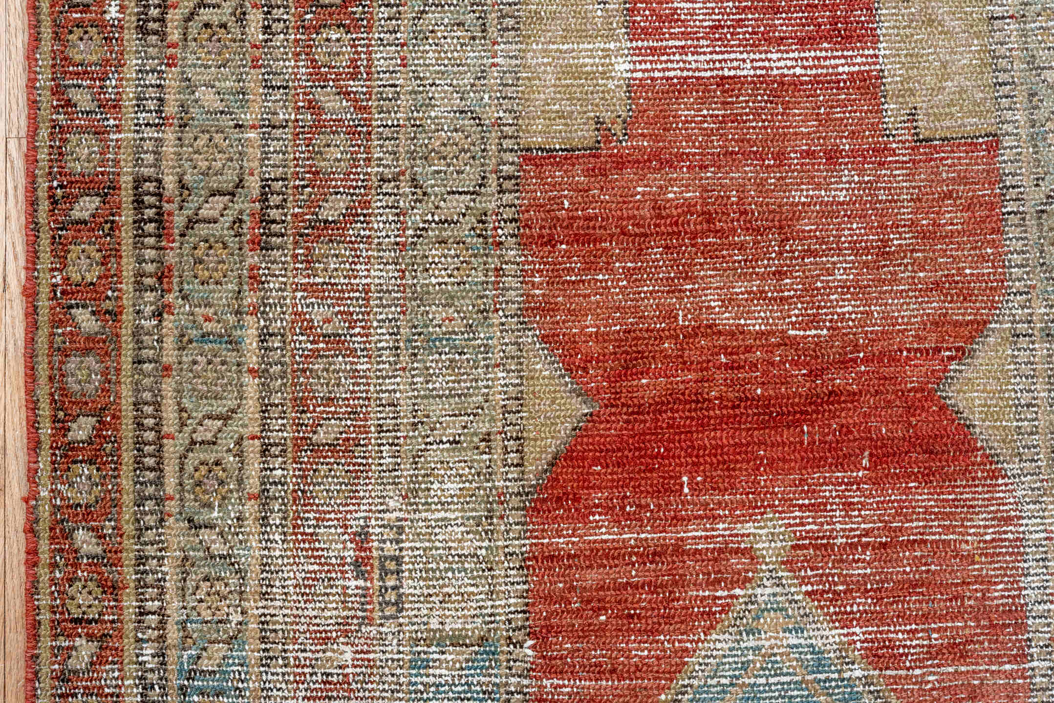 2' x 11' one-of-a-kind handmade antique Malayer runner rug. Color palette: rust, ivory, sky_blue, beige, camel, taupe