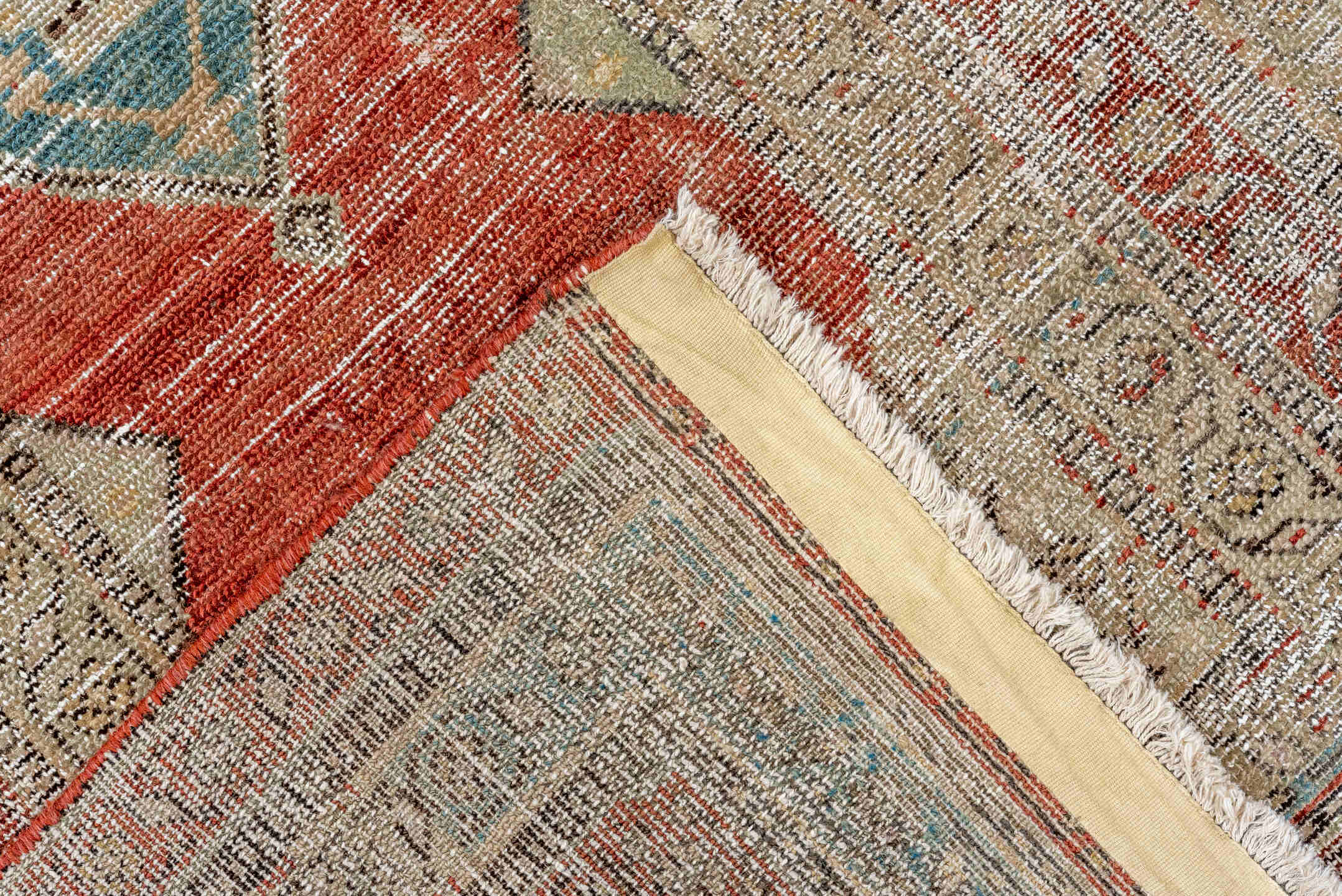 2' x 11' one-of-a-kind handmade antique Malayer runner rug. Color palette: rust, ivory, sky_blue, beige, camel, taupe
