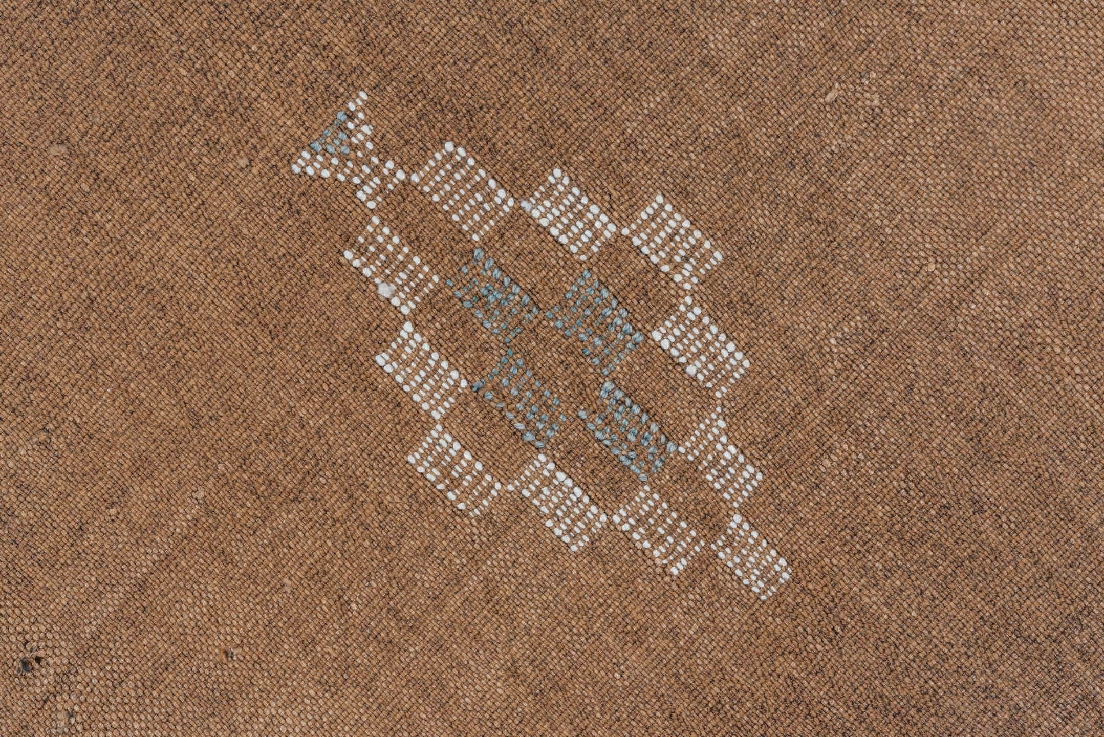 6' x 9' one-of-a-kind handmade vintage Cactus Kilim medium size rug. Color palette: camel, taupe, ivory, ochre, rose, brown