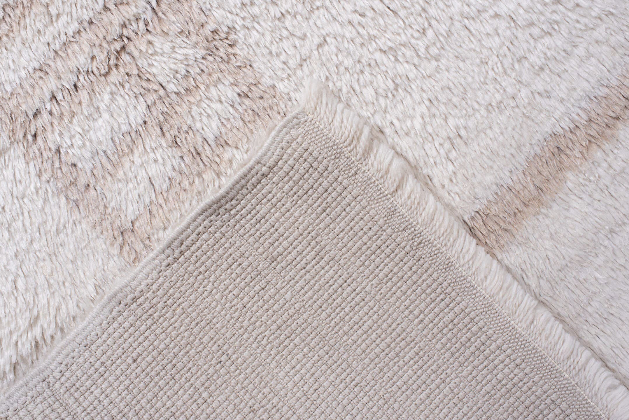 6' x 9' one-of-a-kind handmade vintage Moroccan medium size rug. Color palette: ivory, cream, taupe, beige, gray