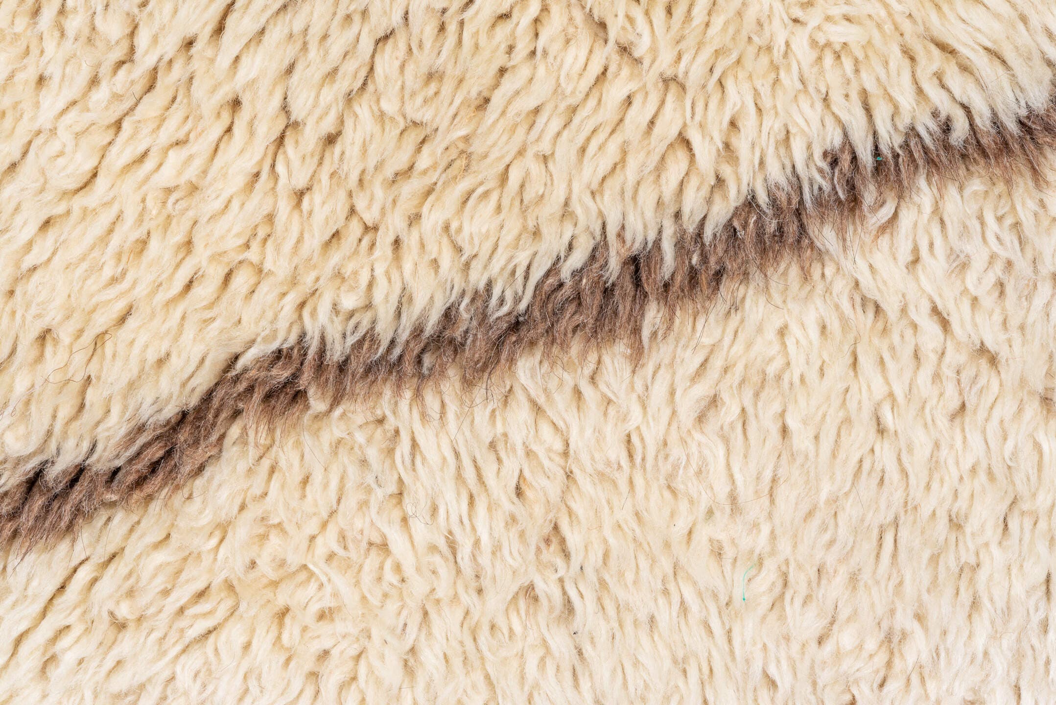 2' x 12' one-of-a-kind handmade vintage Moroccan runner rug. Color palette: ivory, brown, cream, taupe, beige, gray
