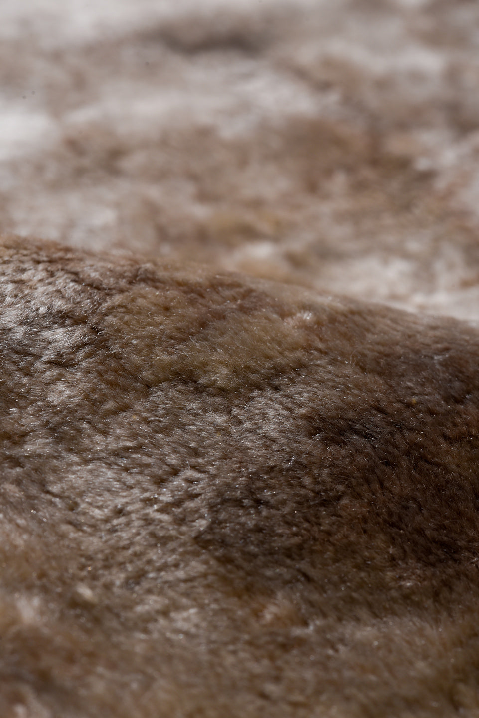 9' x 11' one-of-a-kind handmade vintage Hooked large size rug. Color palette: brown, gray, light gray, off-white, pink