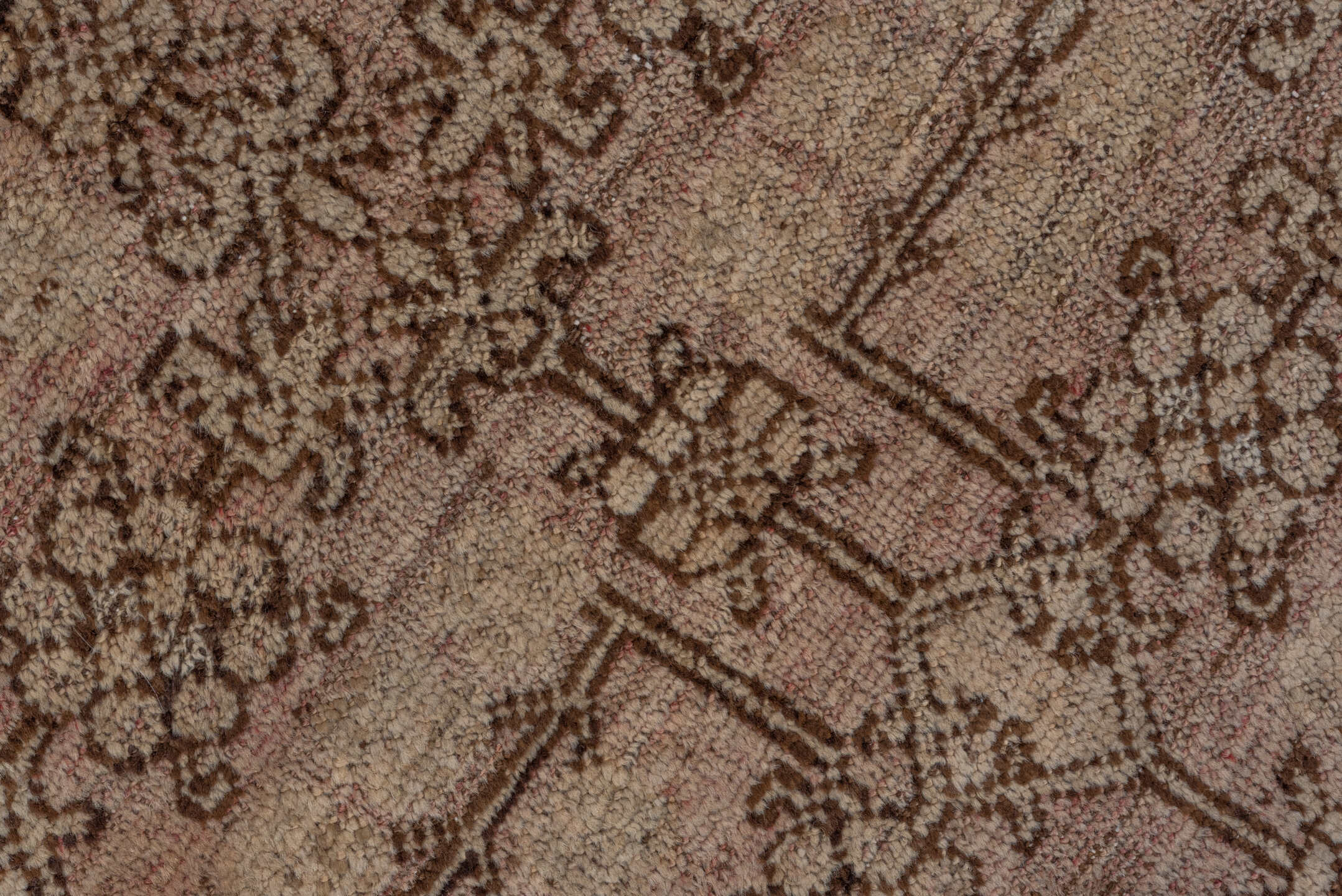 6' x 9' one-of-a-kind handmade antique Khotan medium size rug. Color palette: beige, taupe, brown, camel, ivory, gray