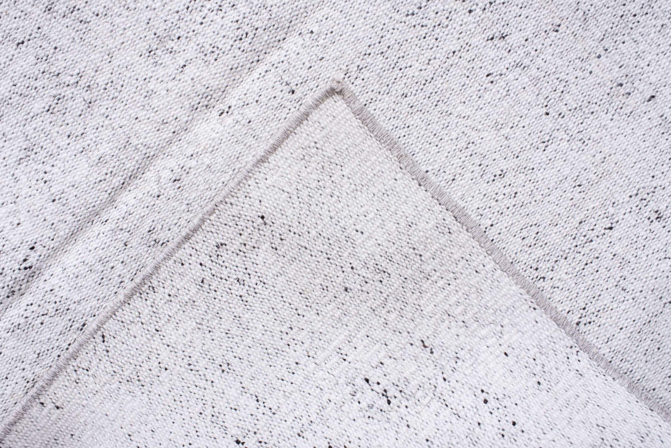 10' x 12' one-of-a-kind handmade vintage Flatweave large size rug. Color palette: gainsboro, gray, light blue, light gray