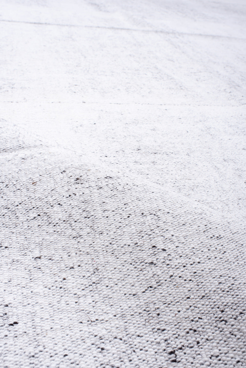 10' x 12' one-of-a-kind handmade vintage Flatweave large size rug. Color palette: gainsboro, gray, light blue, light gray