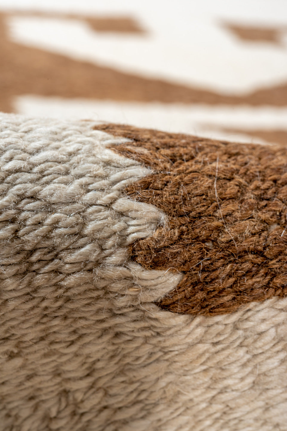 3' x 11' one-of-a-kind handmade antique Kilim runner rug. Color palette: ivory, camel, taupe, brown, beige, gray