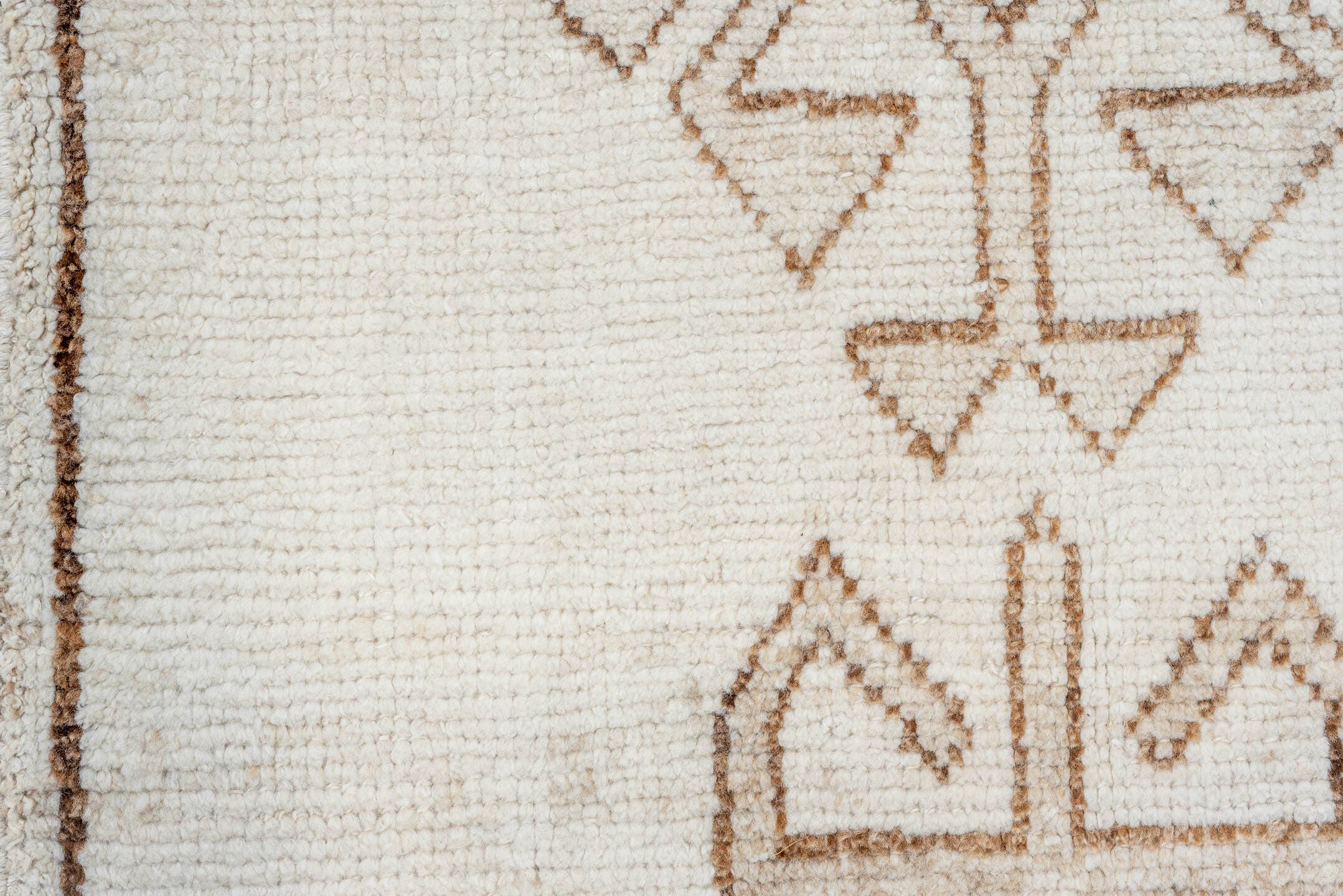 3' x 11' one-of-a-kind handmade vintage Kars runner rug. Color palette: ivory, camel, taupe, beige, gray