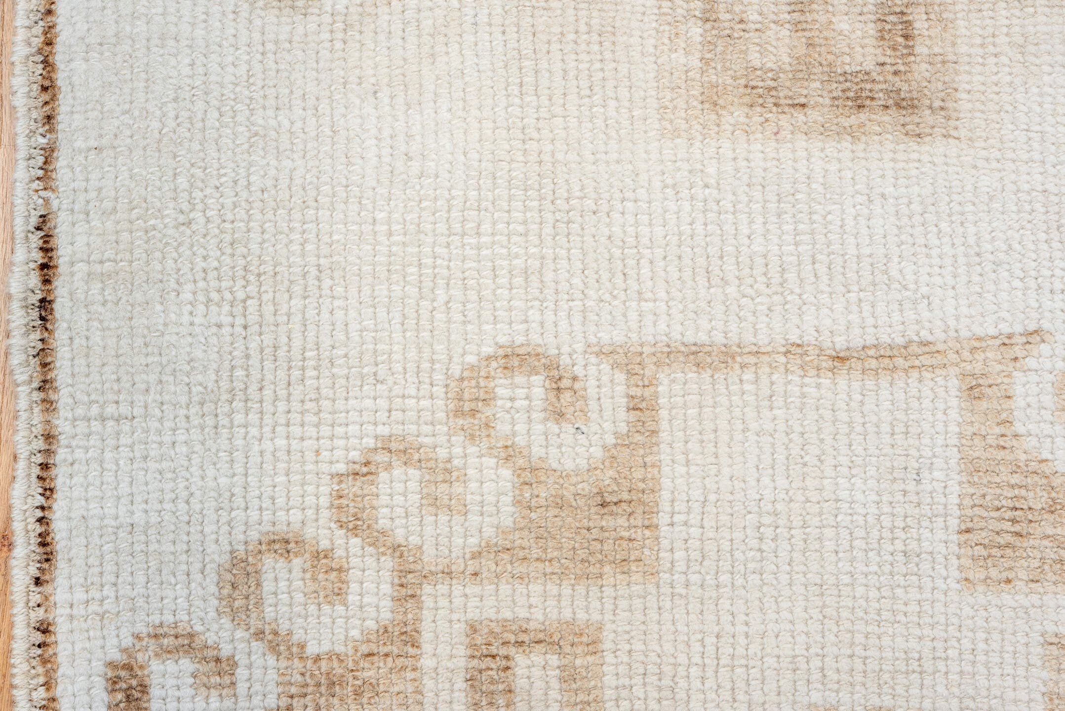 3' x 10' one-of-a-kind handmade vintage Kars runner rug. Color palette: ivory, taupe, beige, camel, cream, gray