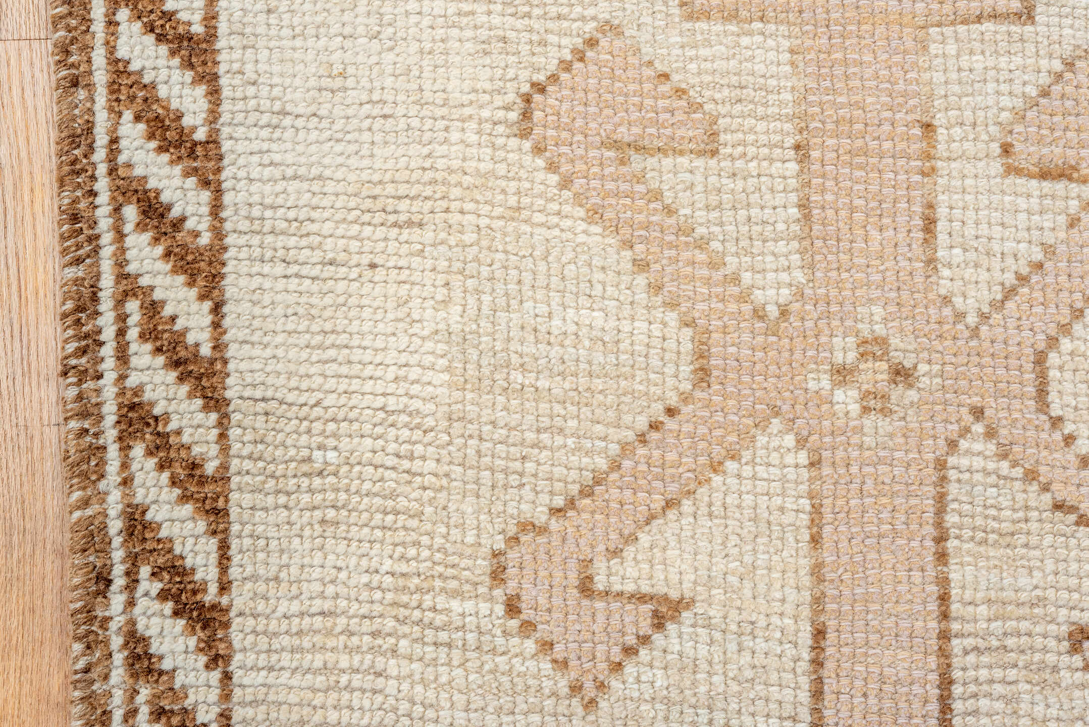 3' x 11' one-of-a-kind handmade vintage Kars runner rug. Color palette: ivory, taupe, brown, camel, beige, gray