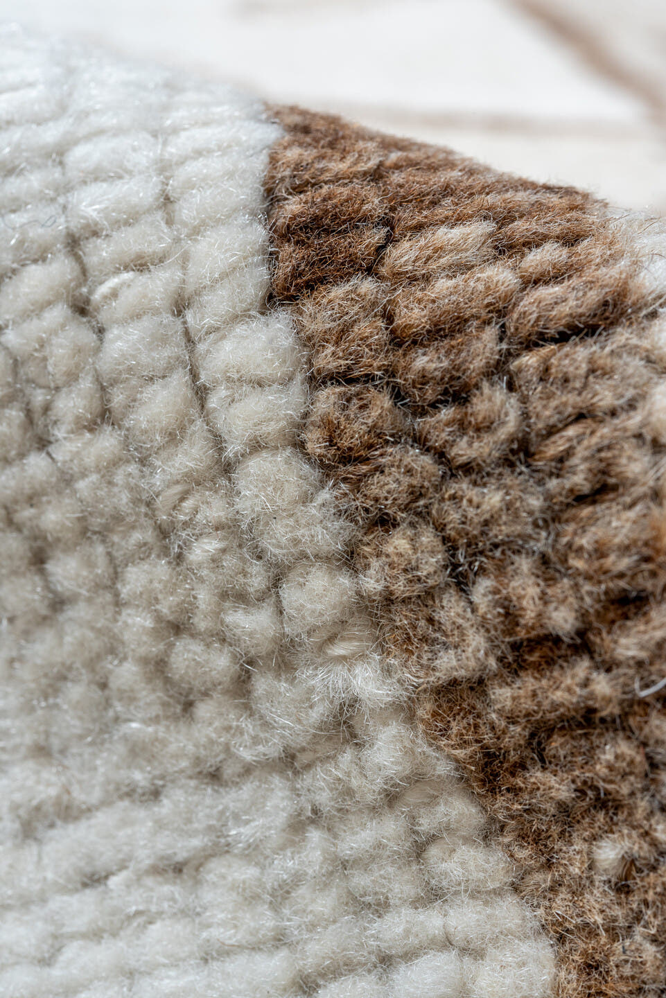 3' x 10' one-of-a-kind handmade vintage Kars runner rug. Color palette: ivory, taupe, brown, camel, beige, gray