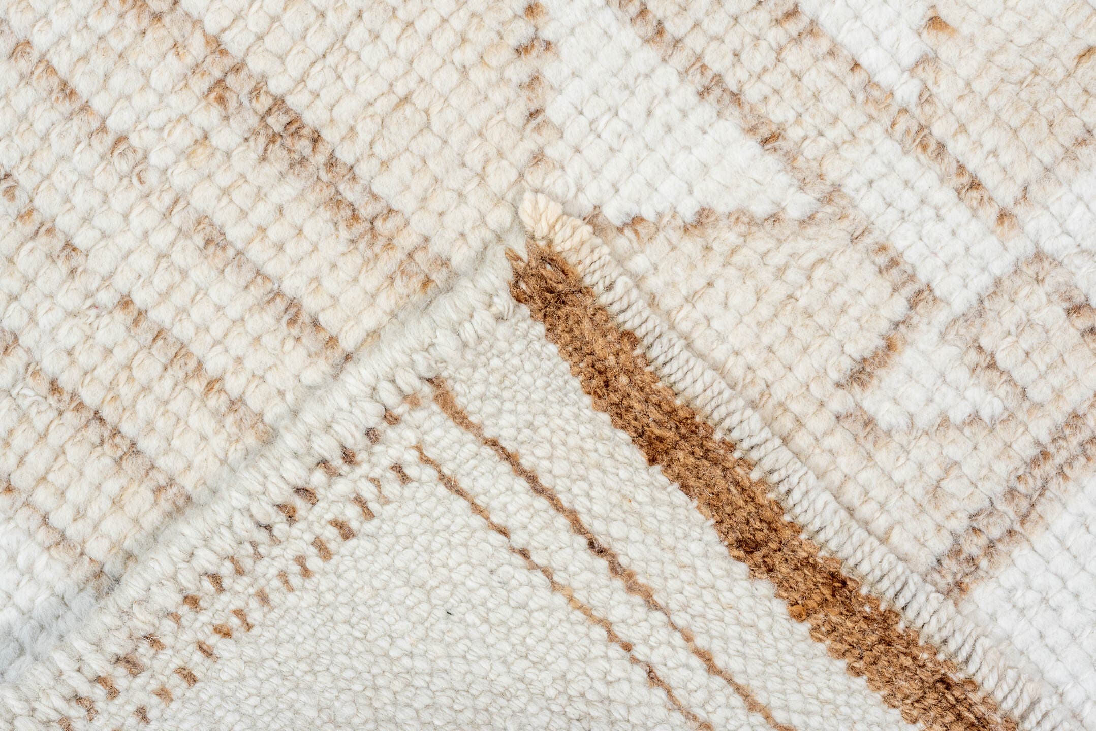 3' x 10' one-of-a-kind handmade vintage Kars runner rug. Color palette: ivory, taupe, beige, camel, gray