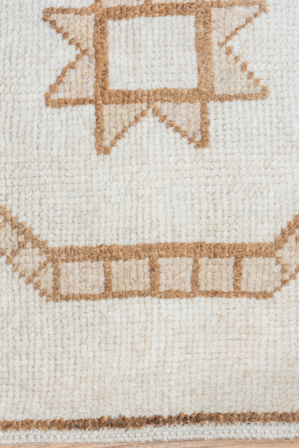 3' x 14' one-of-a-kind handmade antique Kars runner rug. Color palette: ivory, camel, taupe, beige, gray