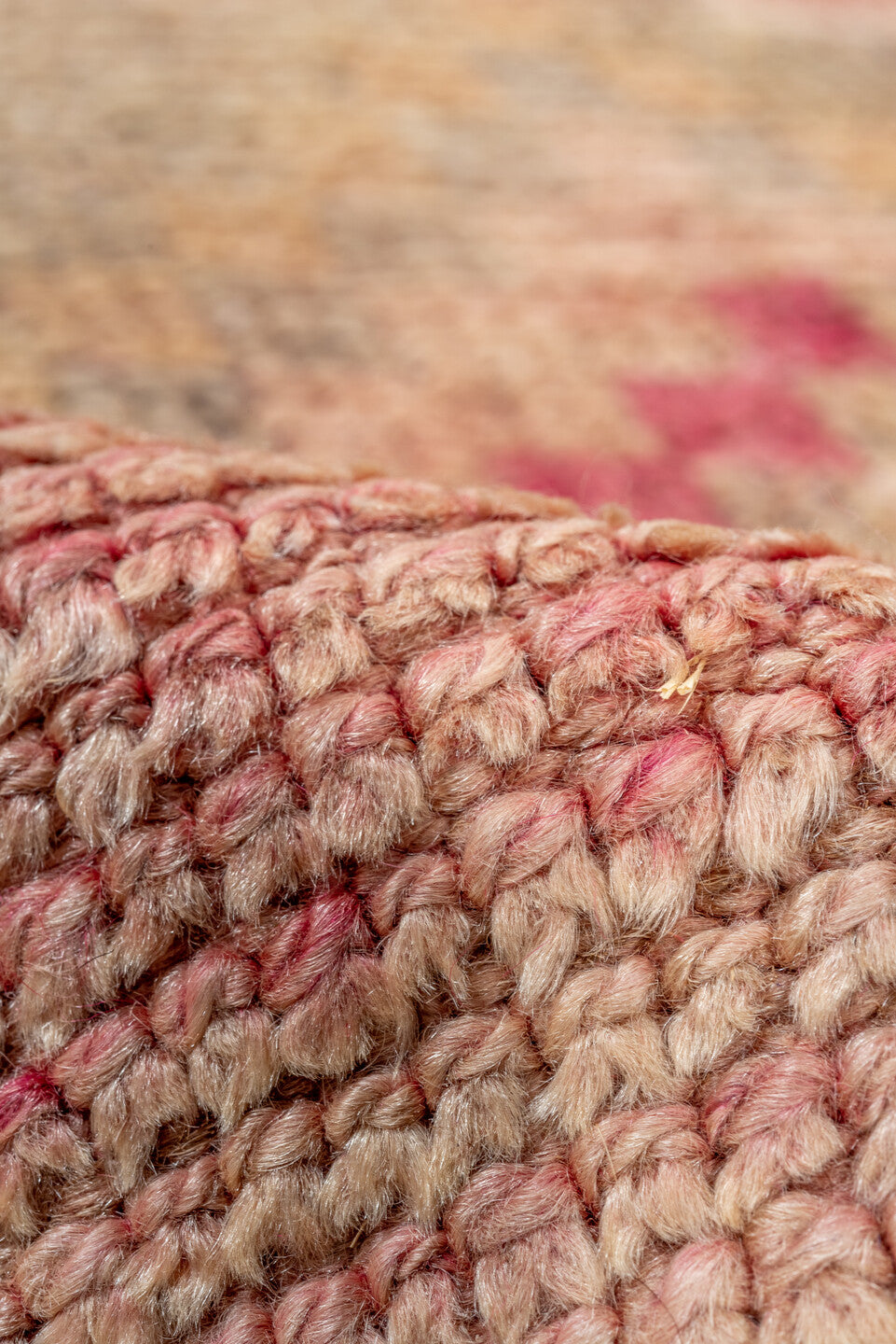 3' x 10' one-of-a-kind handmade vintage Kars runner rug. Color palette: brown, off-white, orange, pink, red, snow, white