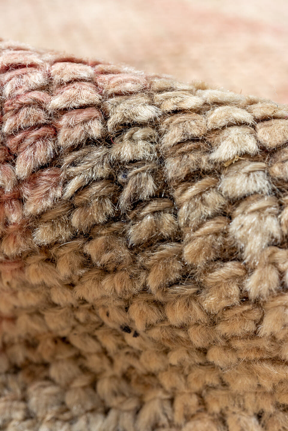 3' x 10' one-of-a-kind handmade antique Kars runner rug. Color palette: blush, ivory, taupe, rose, camel, brown, pink, beige