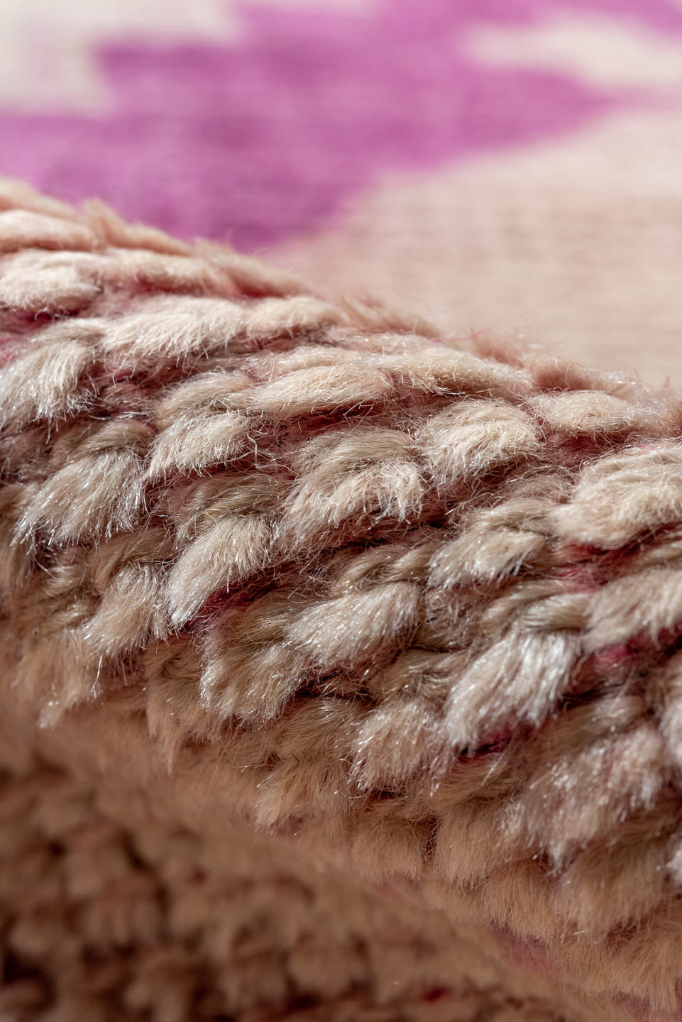 2' x 11' one-of-a-kind handmade antique Kars runner rug. Color palette: blush, ivory, lavender, rose, taupe, pink
