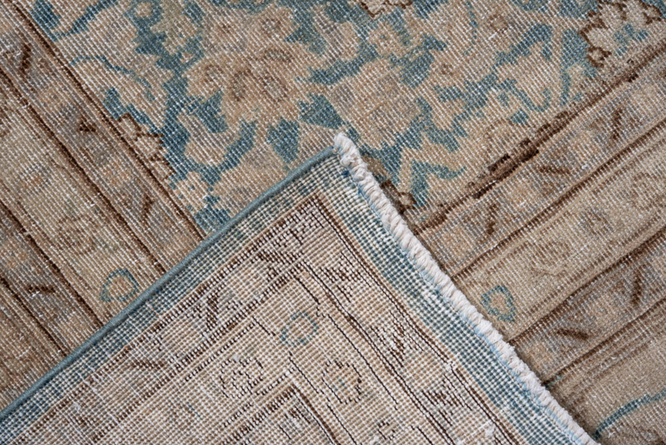6' x 9' one-of-a-kind handmade antique Tabriz medium size rug. Color palette: ivory, pale blue, taupe, beige, slate, camel