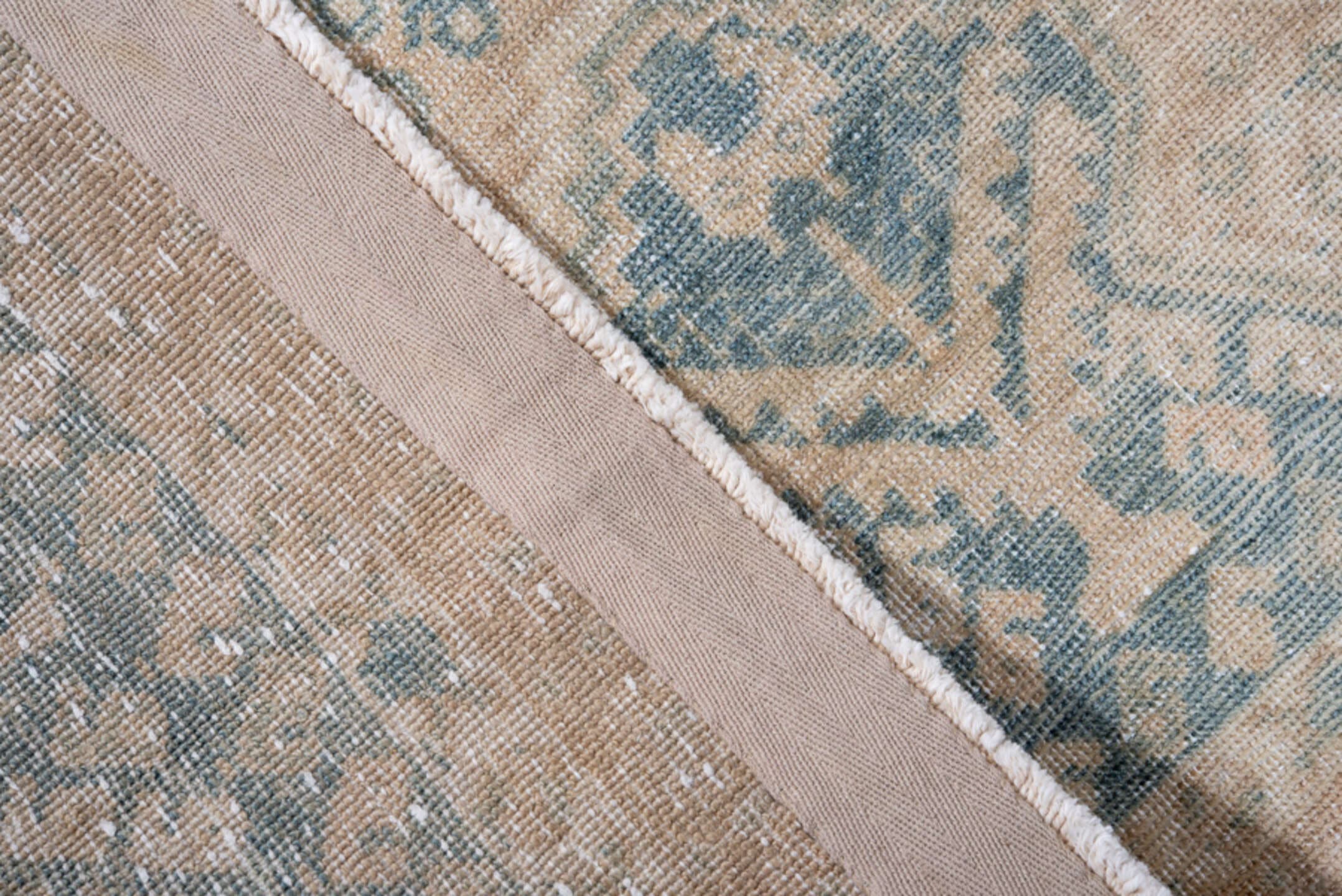 4' x 6' one-of-a-kind handmade antique Afshar small size rug. Color palette: ivory, pale blue, sand, beige, taupe