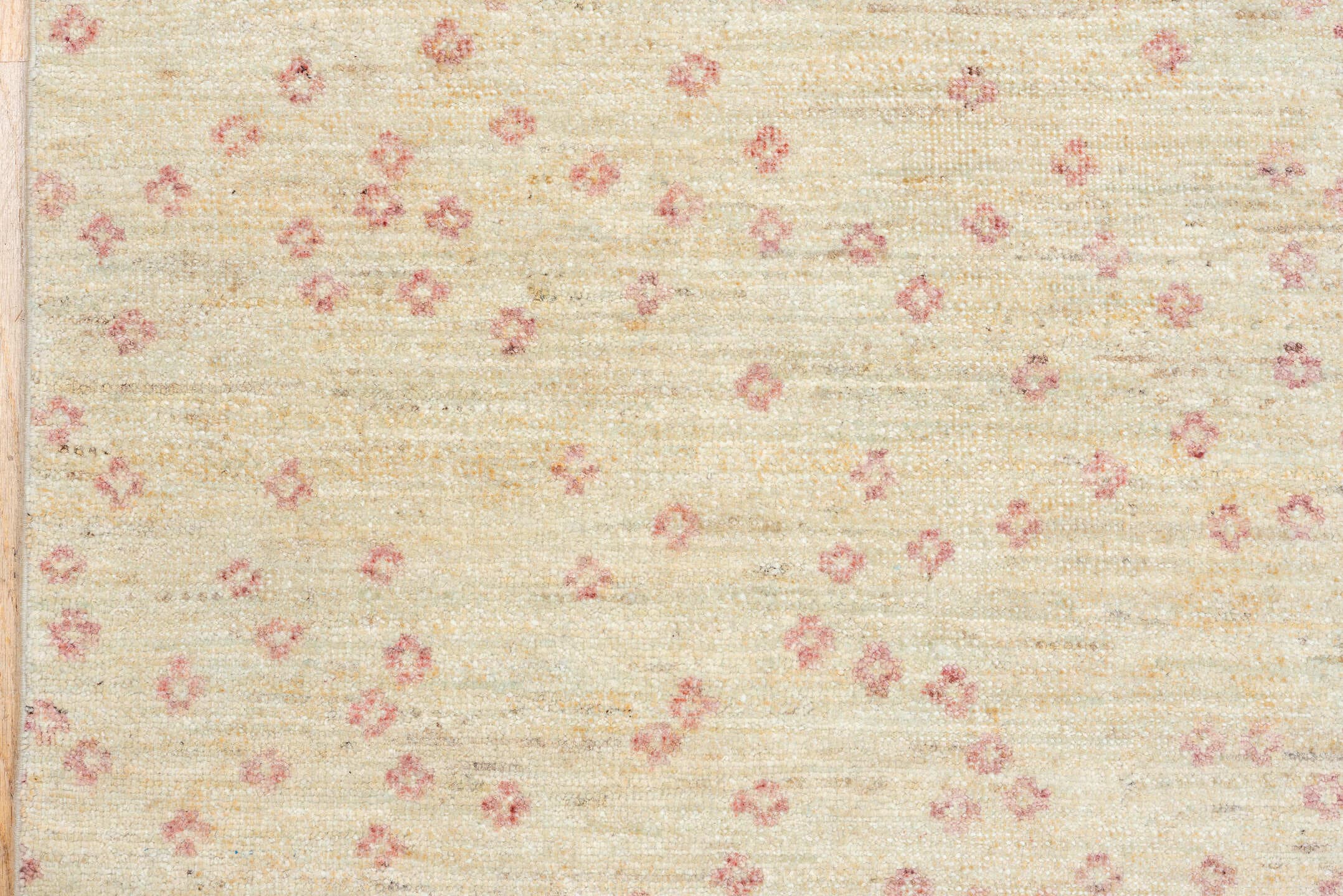 14' x 16' one-of-a-kind handmade handmade Contemporary oversize rug. Color palette: ivory, cream, rose, taupe, blush, pink