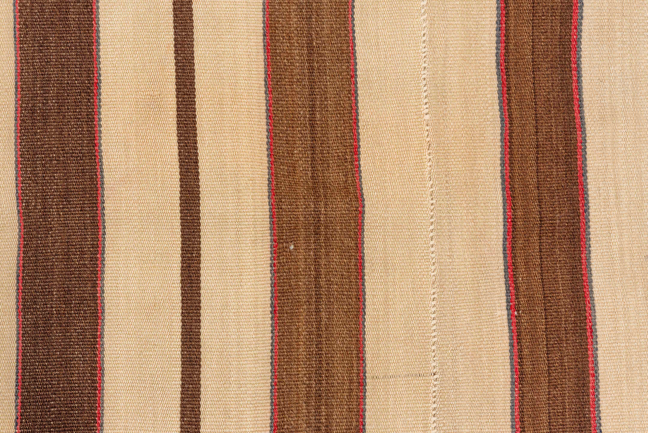 5' x 8' one-of-a-kind handmade vintage Kilim medium size rug. Color palette: bisque, blanched almond, brown, off-white