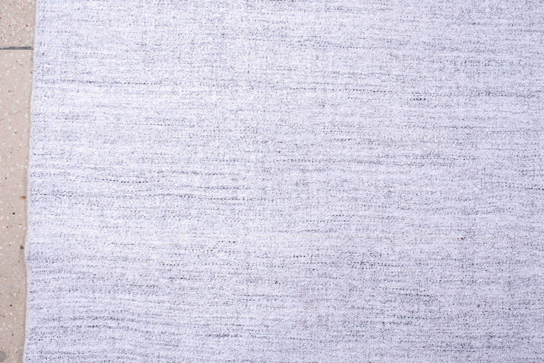 10' x 14' one-of-a-kind handmade antique Kilim large size rug. Color palette: ivory, cream, pale lavender, silver, purple