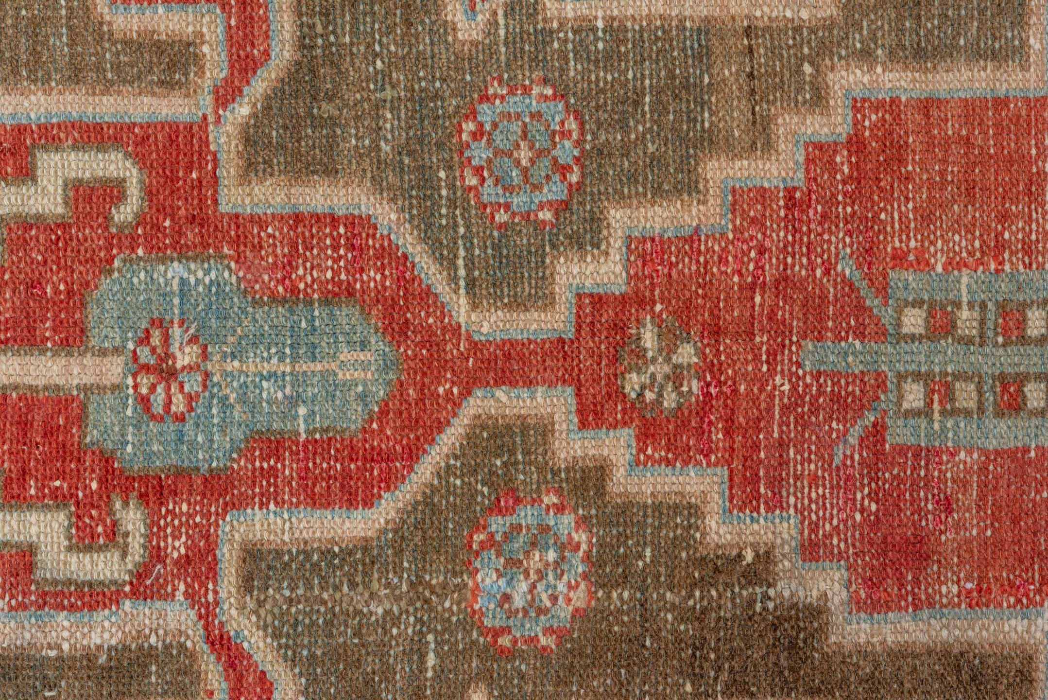 3' x 10' one-of-a-kind handmade vintage Malayer runner rug. Color palette: brown, dark gray, gray, light gray, off-white