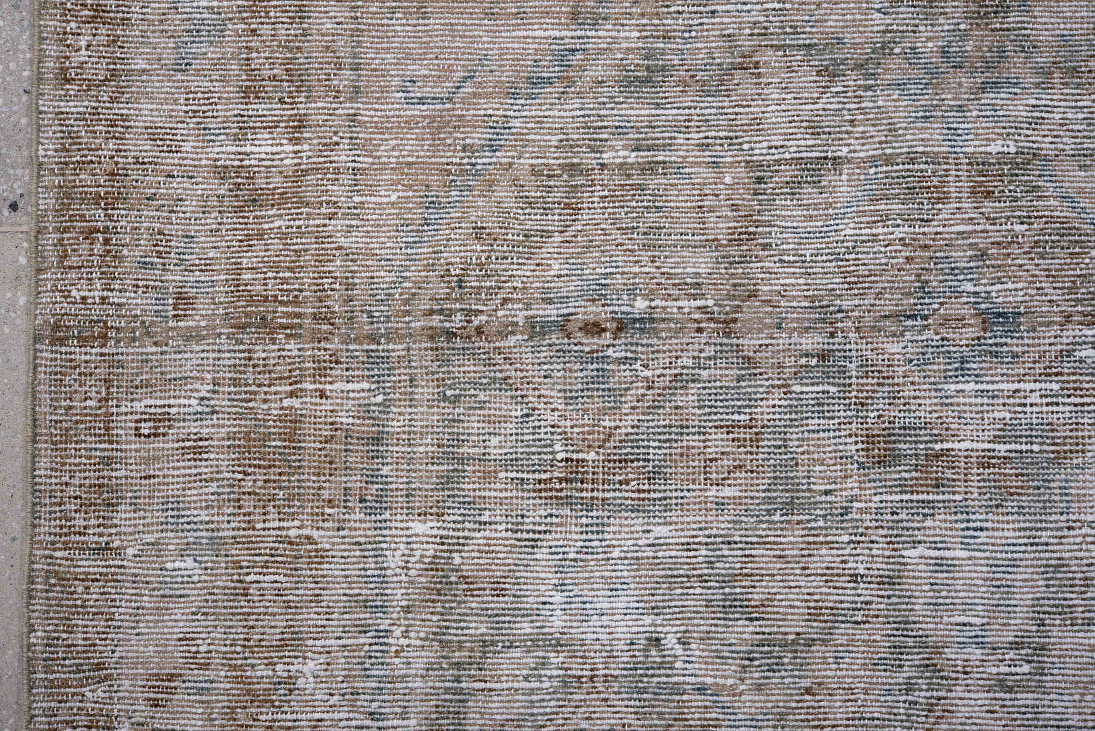3' x 12' one-of-a-kind handmade antique Malayer runner rug. Color palette: taupe, ivory, pale blue, beige, stone, gray