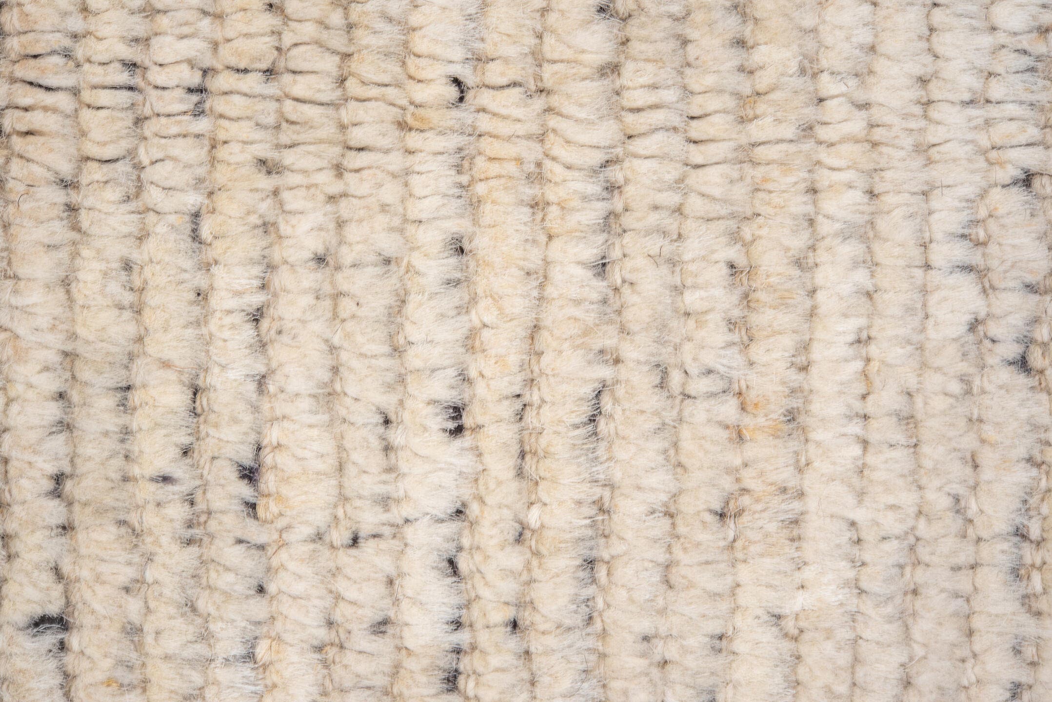 9' x 12' one-of-a-kind handmade vintage Tulu large size rug. Color palette: ivory, charcoal, taupe, gray, black, beige